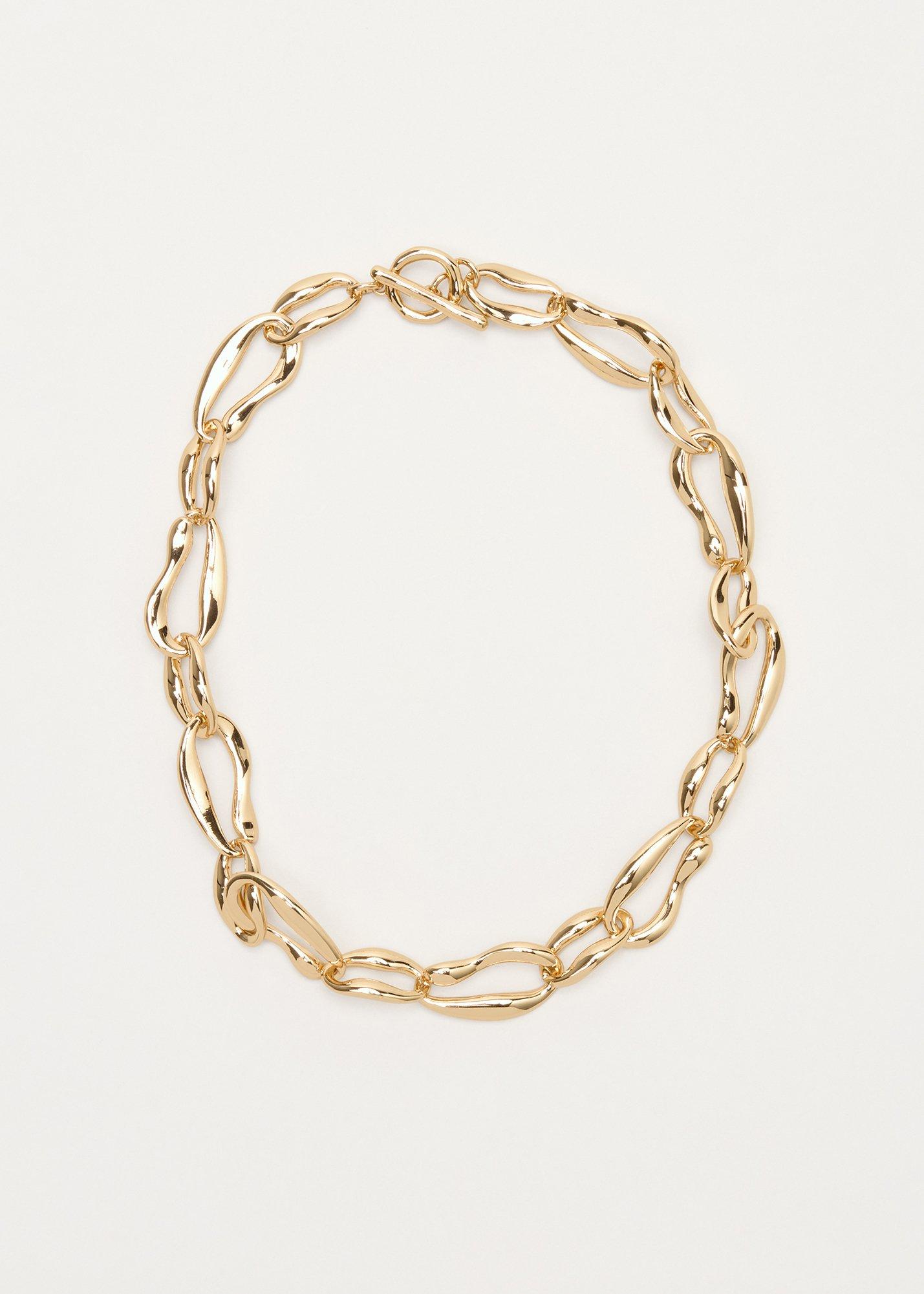 Gold Twisted Chain Necklace 