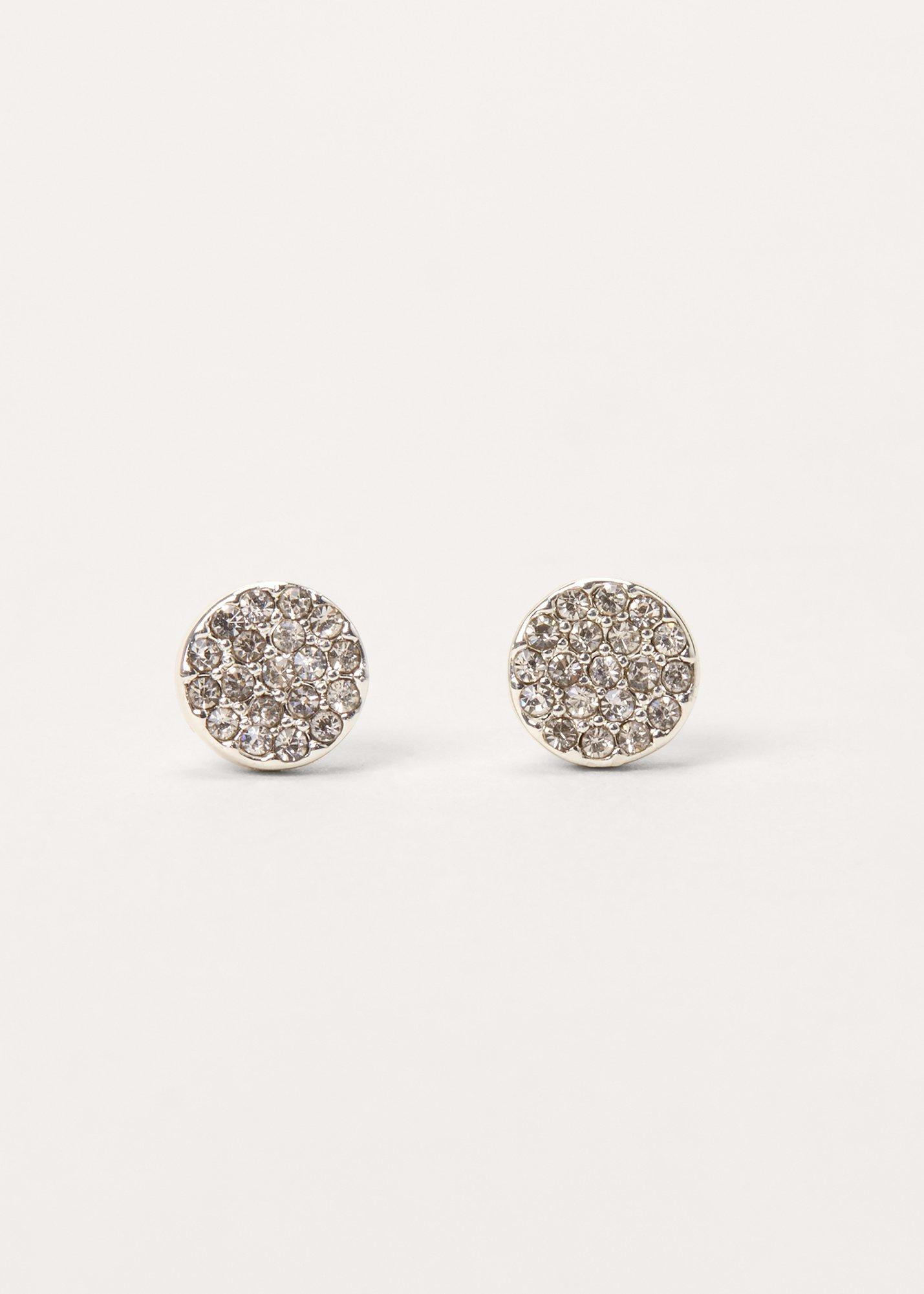 Silver Sparkle Stud Earrings