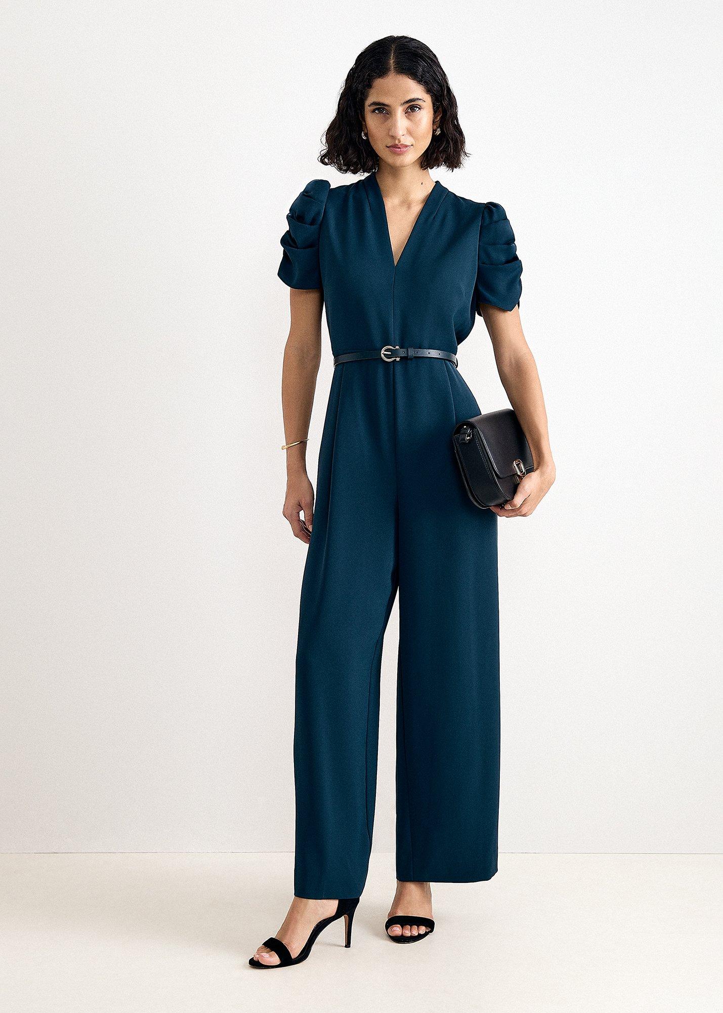 Petite Natasha Shrimp Sleeve Detail Jumpsuit 
