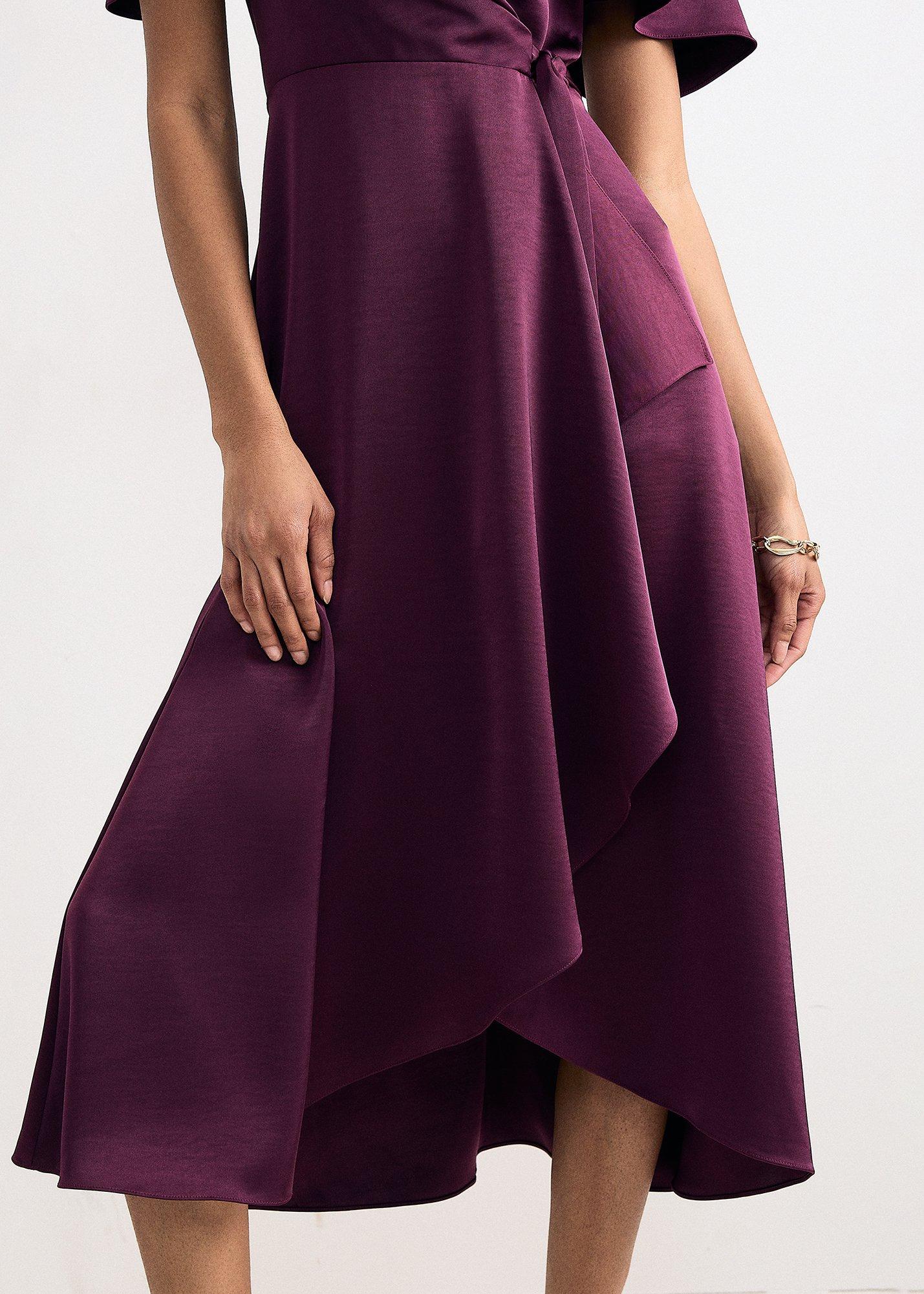 petite-julissa-berry-satin-wrap-midi-dress
