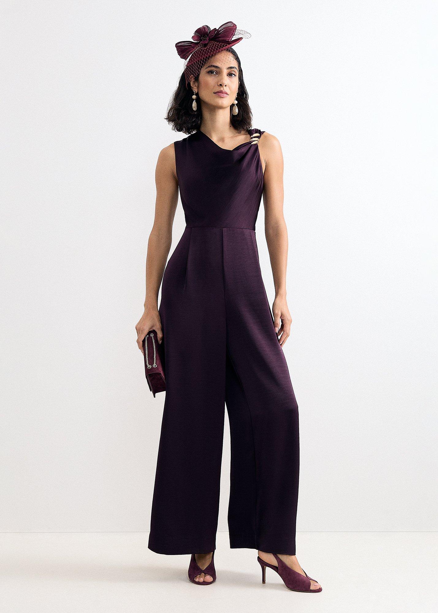 ${product-id}-Avril Satin Cowl Neck Jumpsuit -Burgundy-${view-type}
