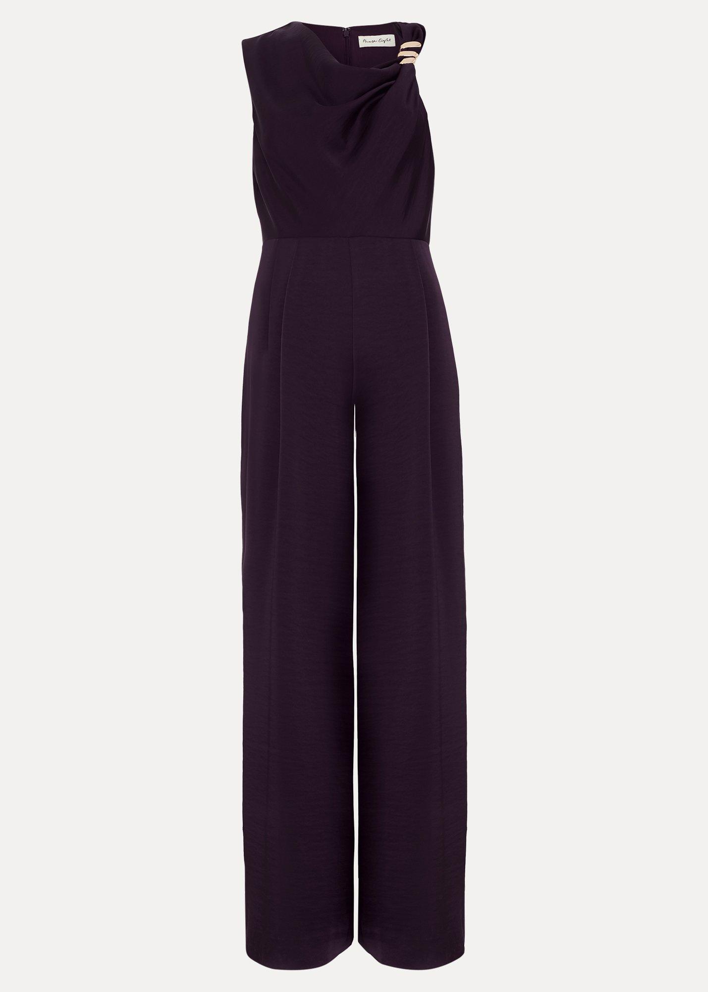 ${product-id}-Avril Satin Cowl Neck Jumpsuit -Burgundy-${view-type}
