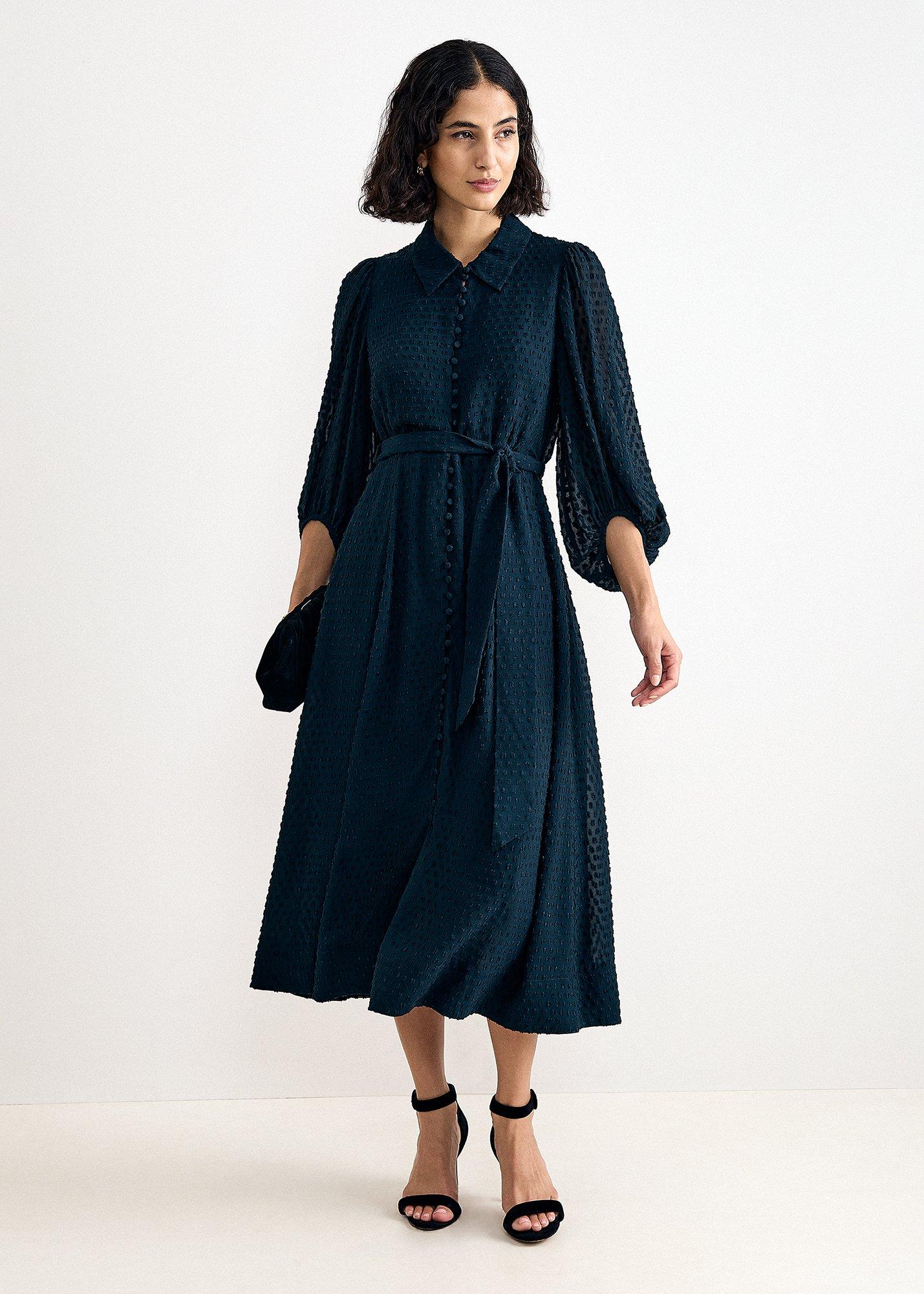 Petite Maeve Dark Teal Shirt Dress