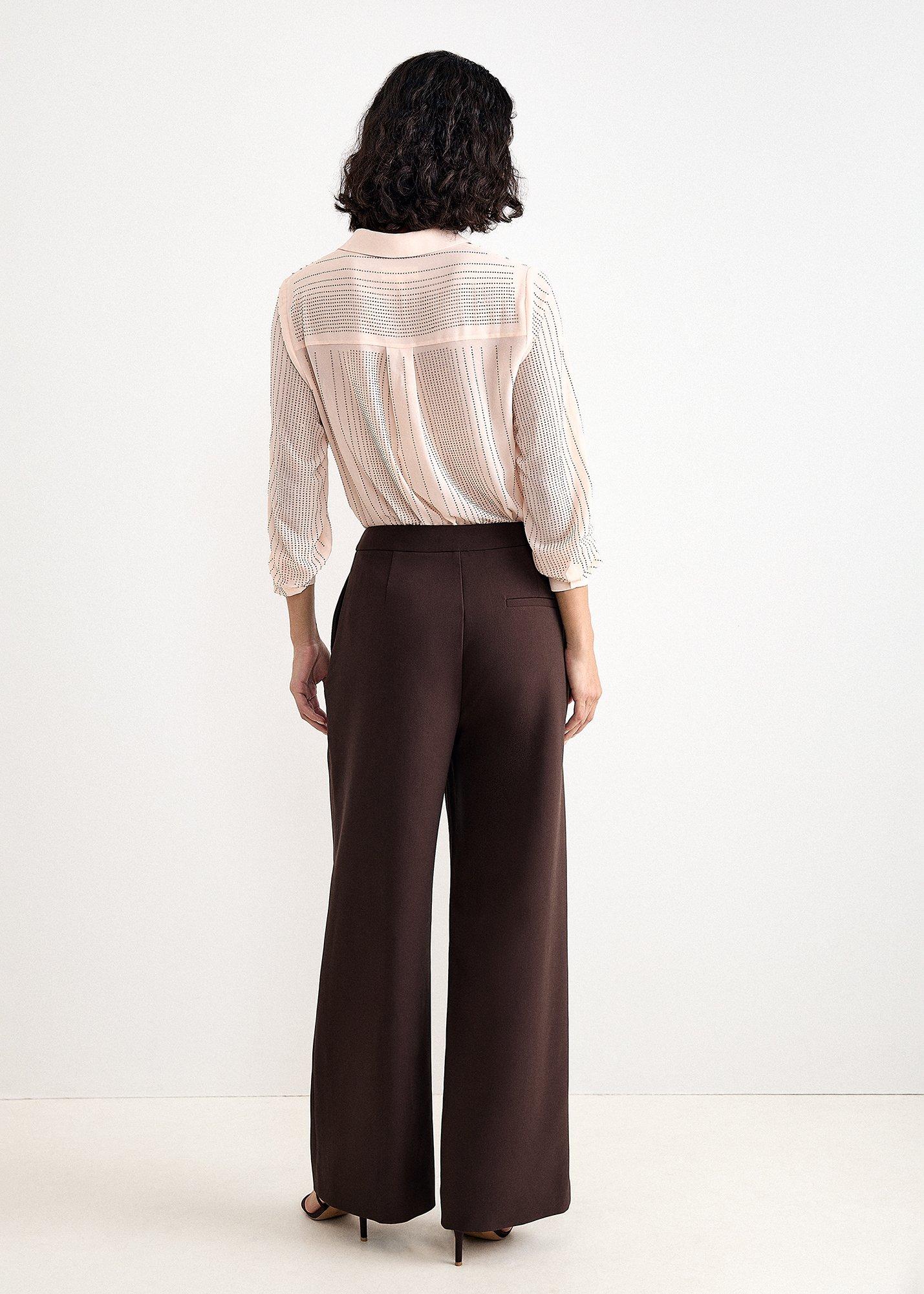 Keely Brown Pleat Detail Trouser