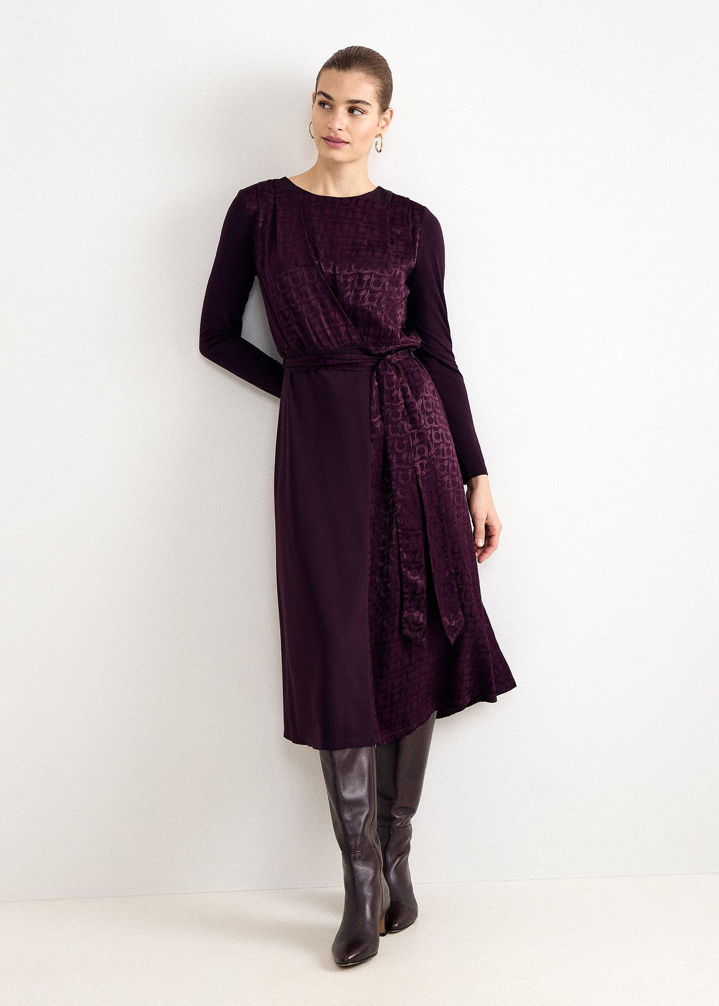 Lorelei Mixed Media Jacquard Jersey Dress