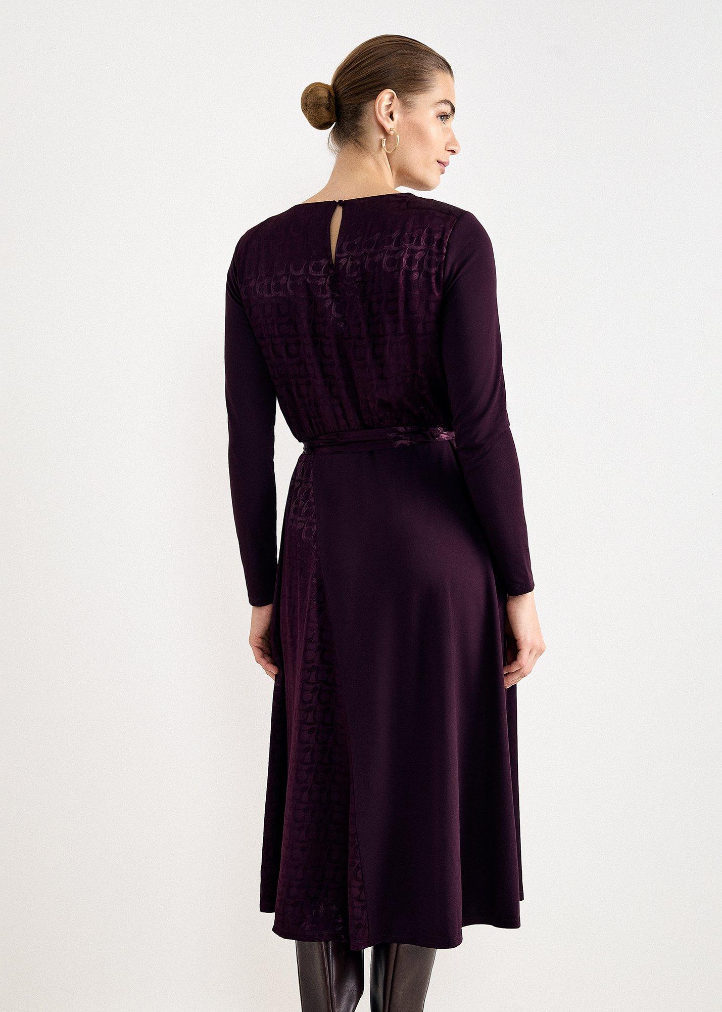 Lorelei Mixed Media Jacquard Jersey Dress