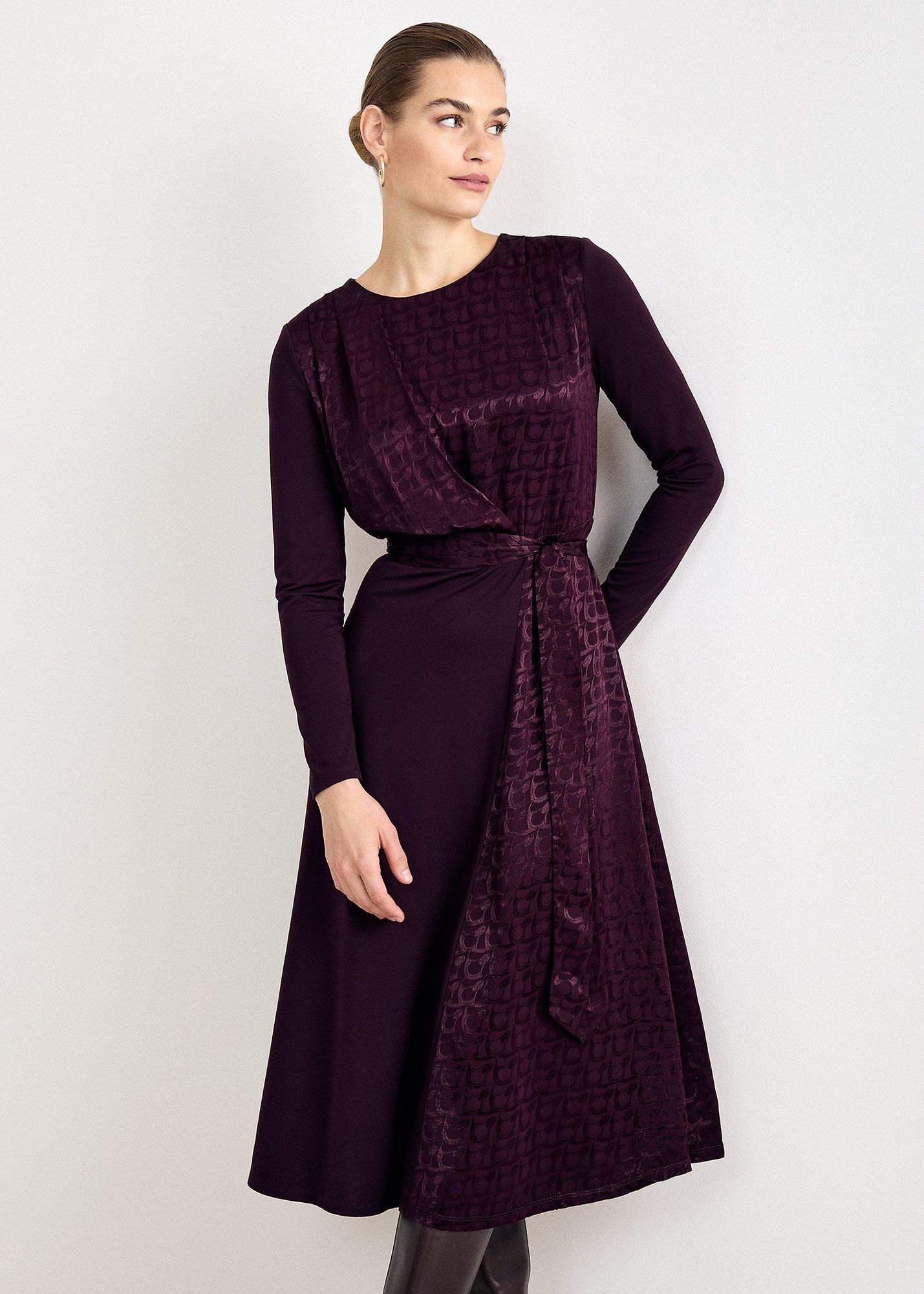 lorelei-mixed-media-jacquard-jersey-dress