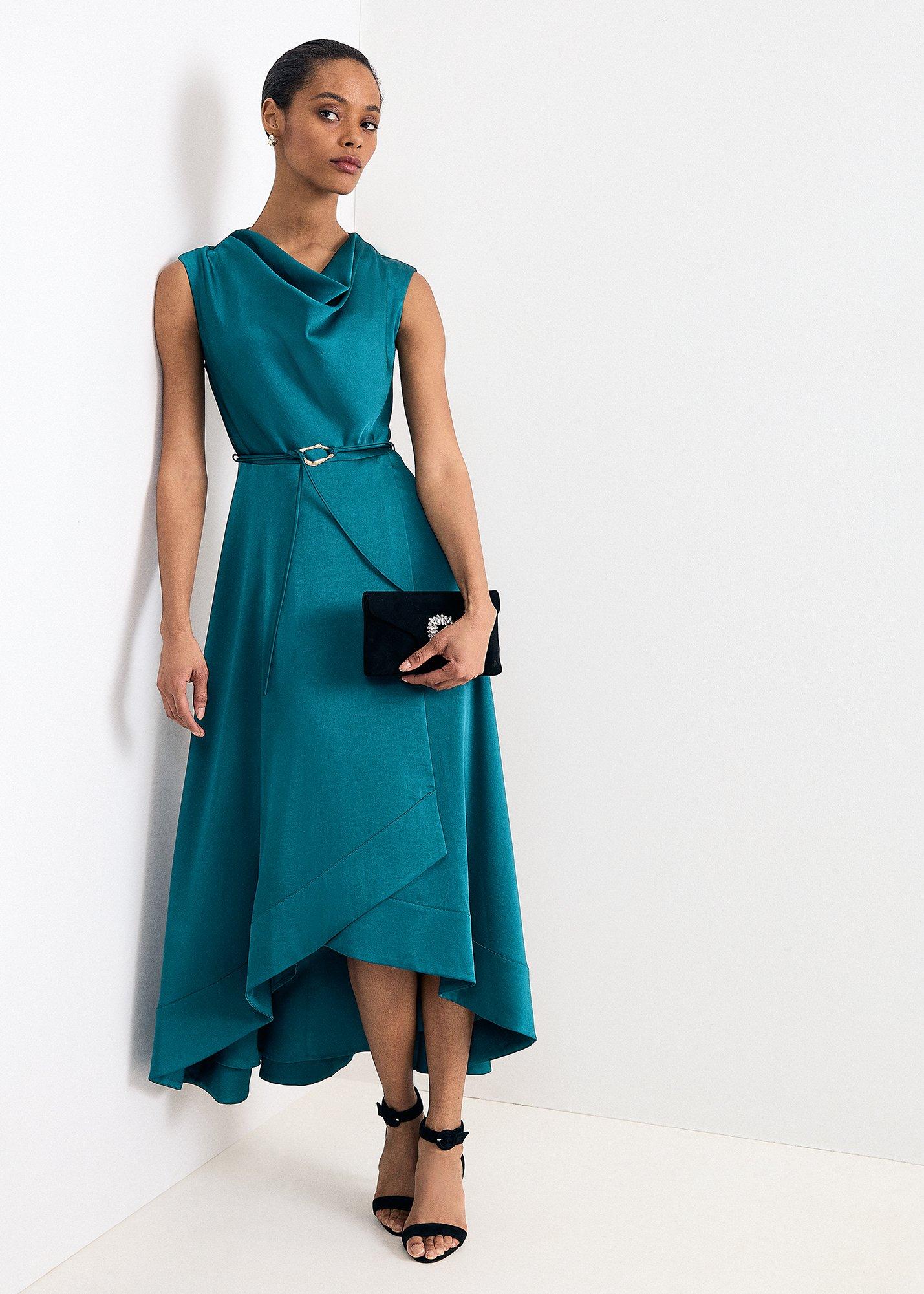 petite-sabrianna-satin-cowl-neck-midi-dress