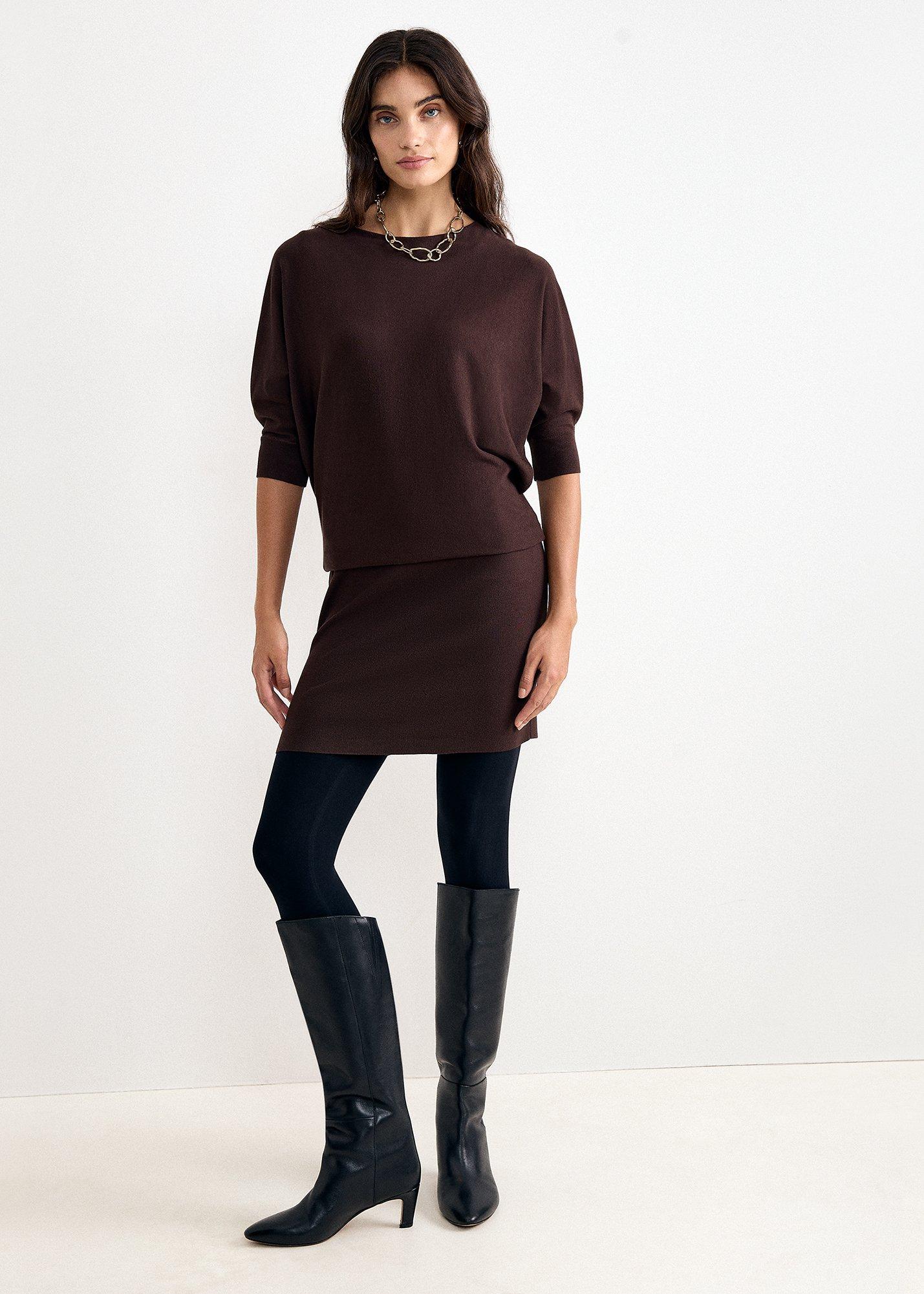 becca-brown-knit-dress
