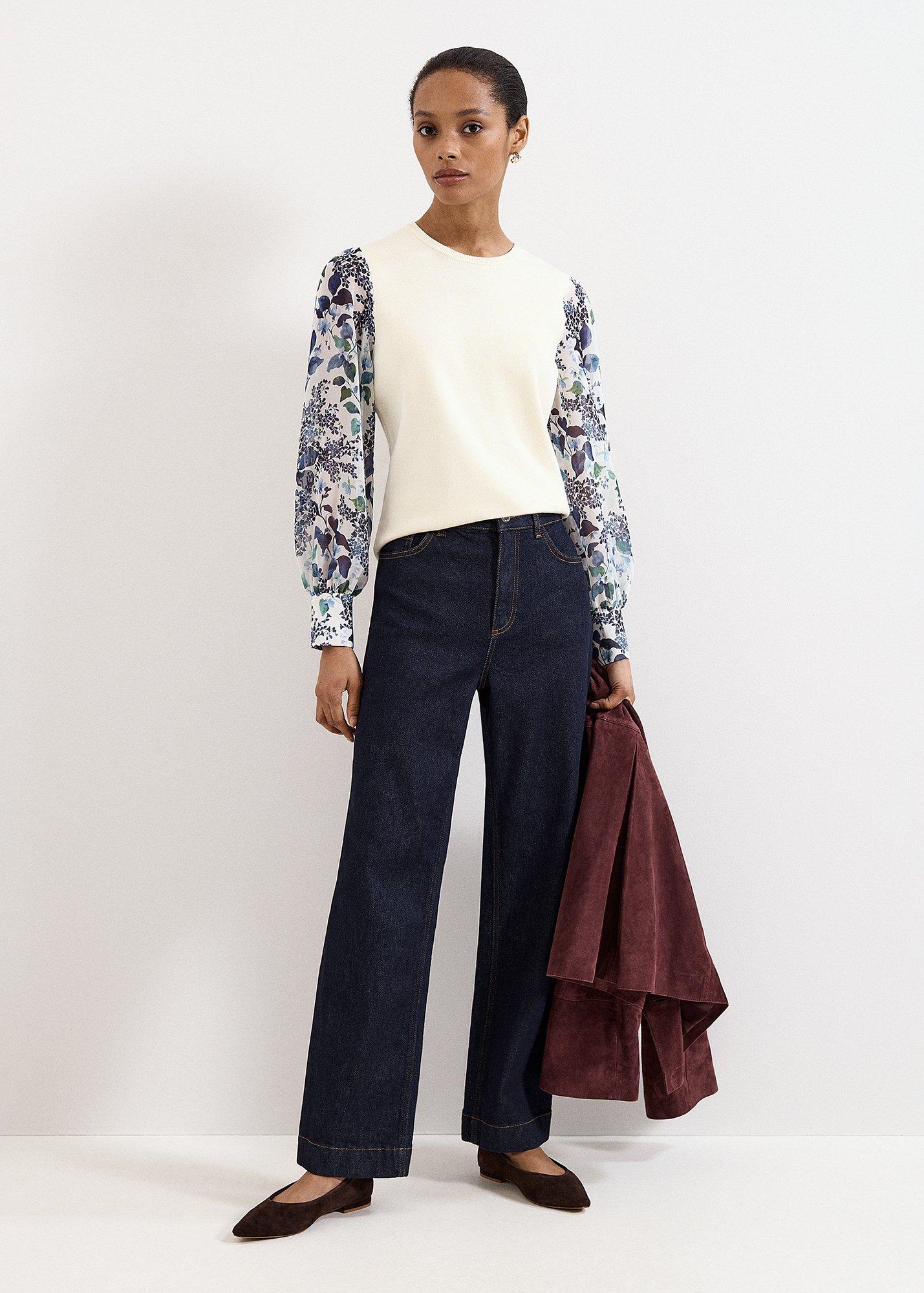 shiloh-woven-sleeve-printed-knitted-top