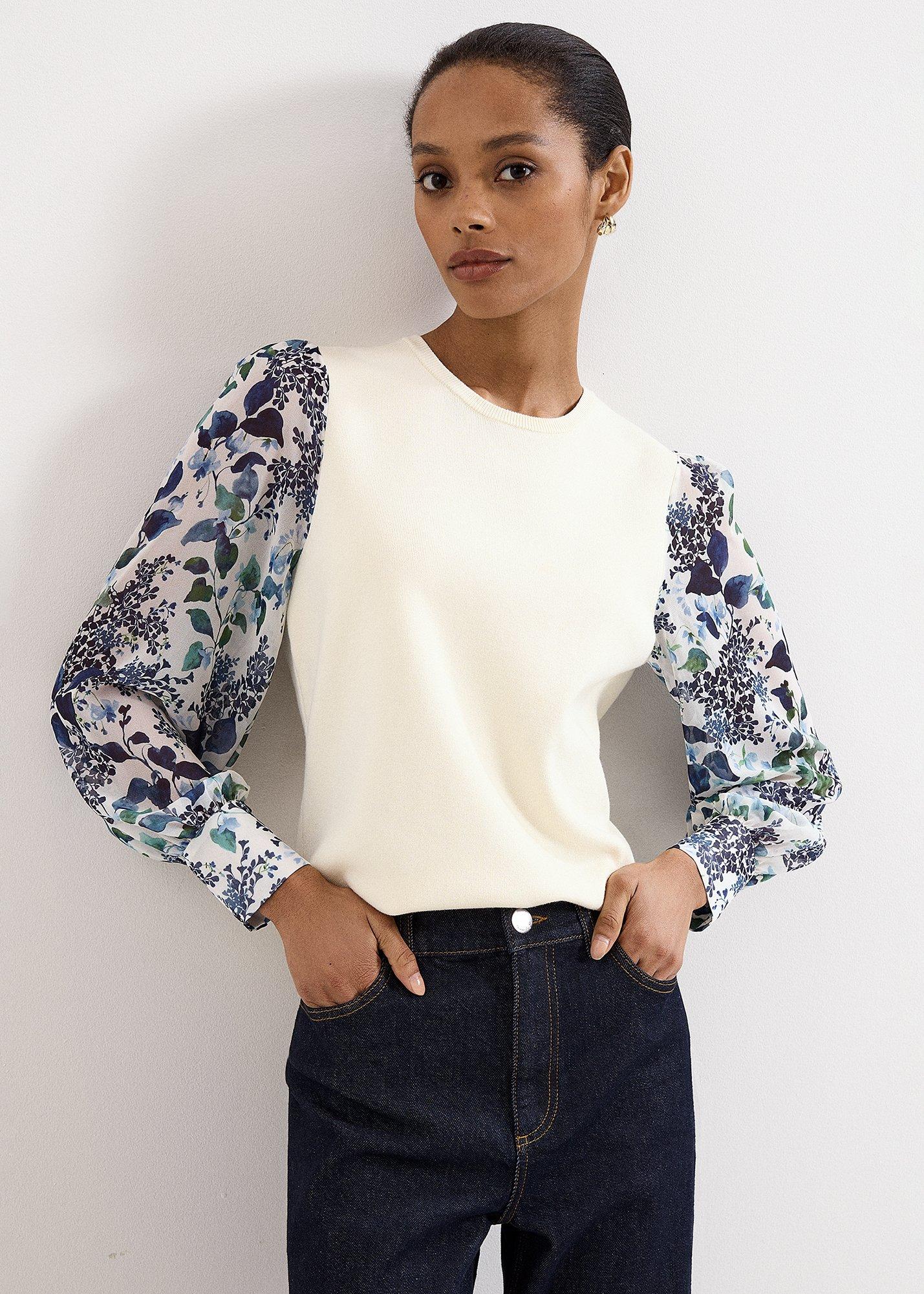 shiloh-woven-sleeve-printed-knitted-top