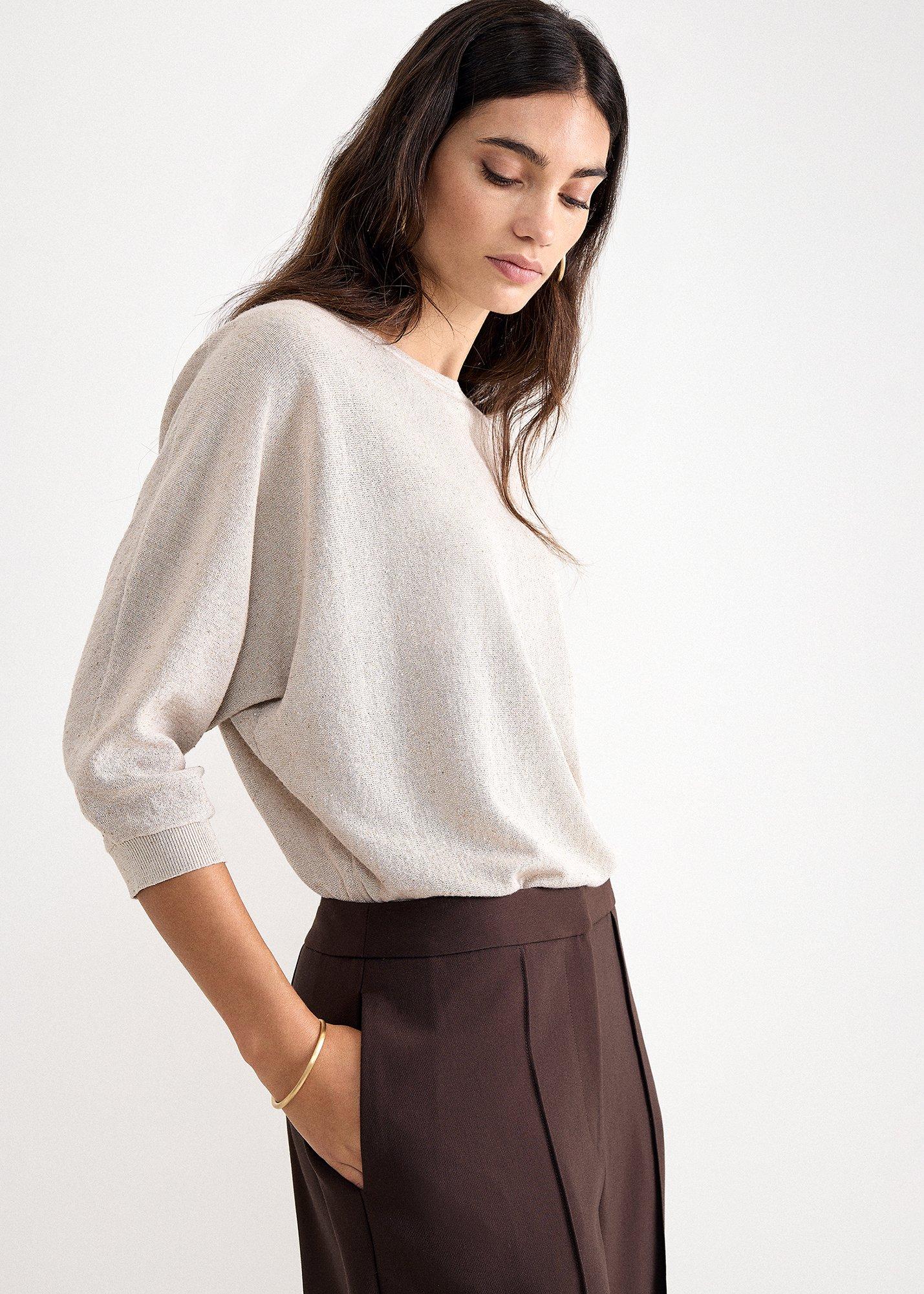 Cristine Sequin Knitted Batwing Jumper