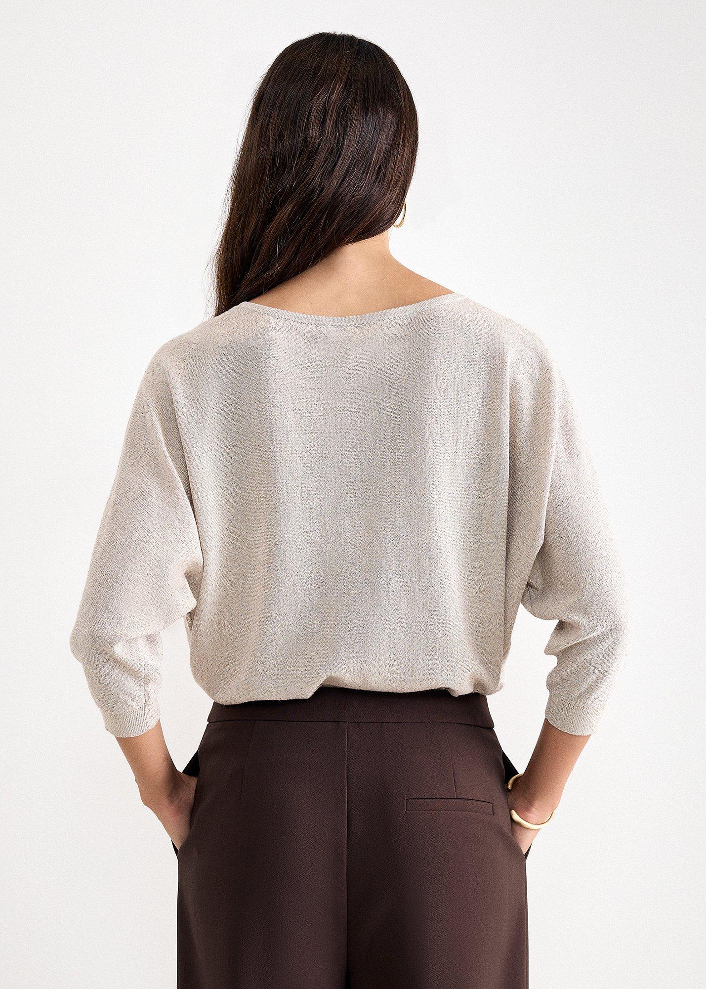 Cristine Sequin Knitted Batwing Jumper