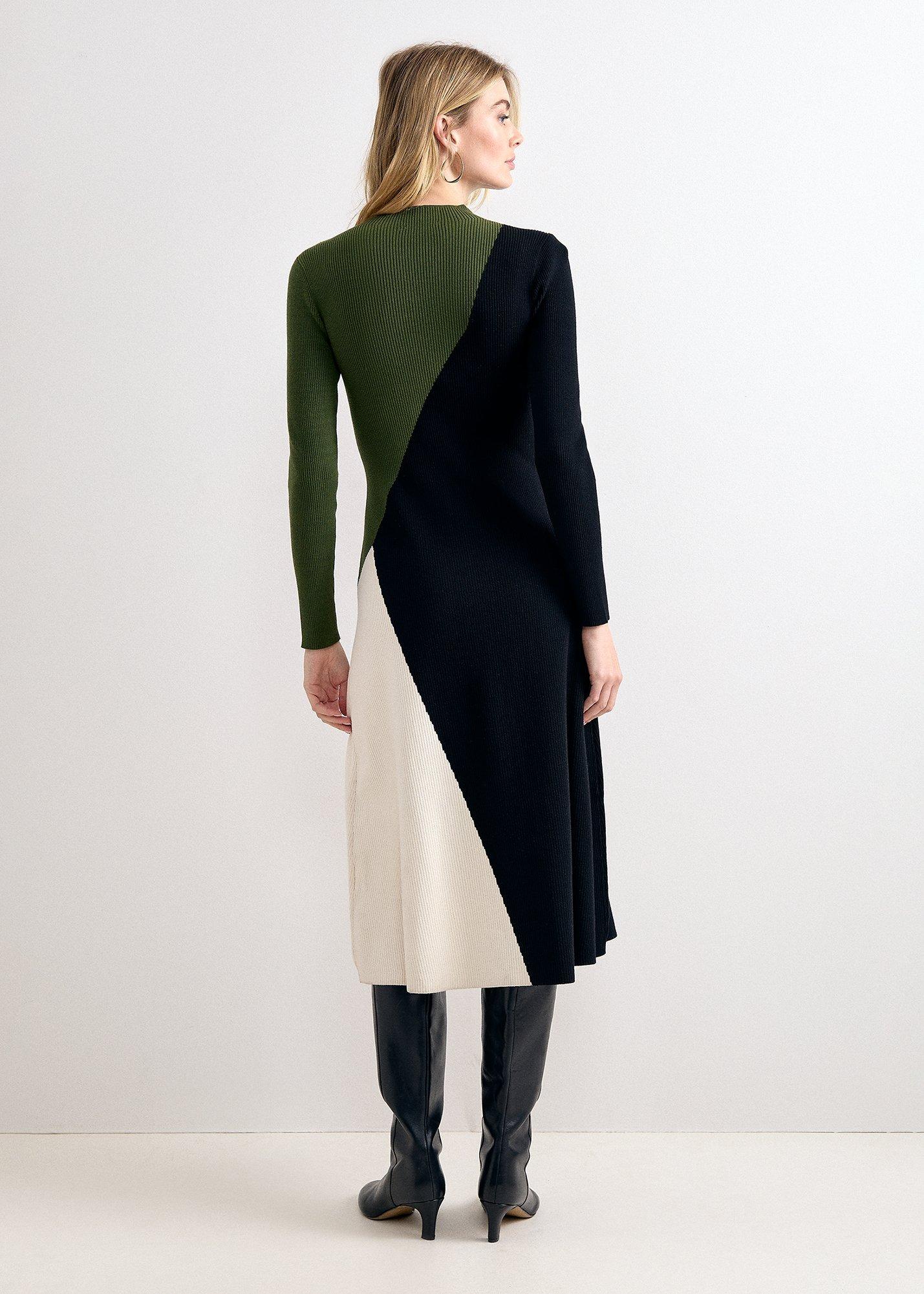 Julie Colourblock Knit Midi Dress