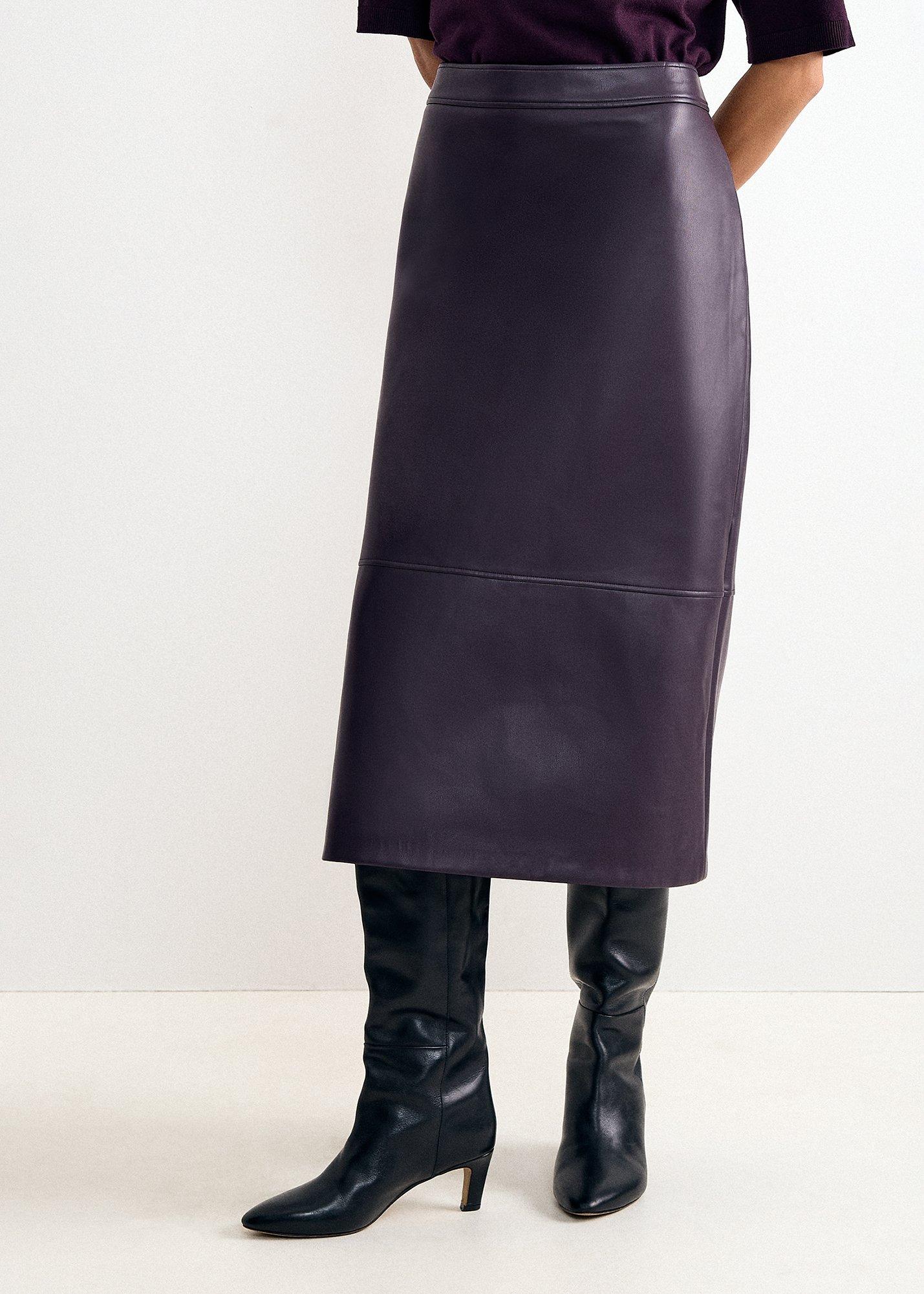 melissa-grape-pu-pencil-midi-skirt