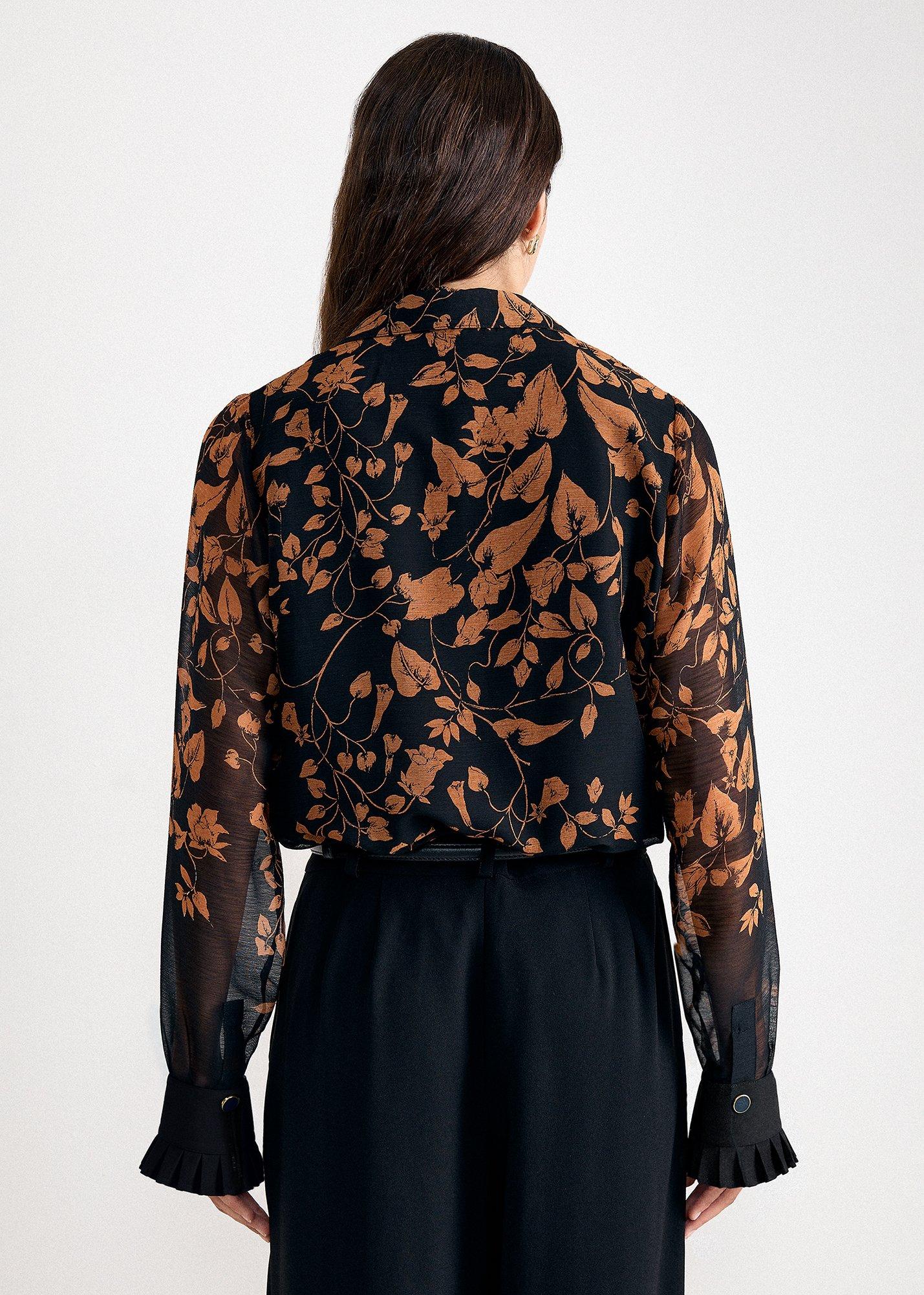 Clenence Printed Frill Shirt
