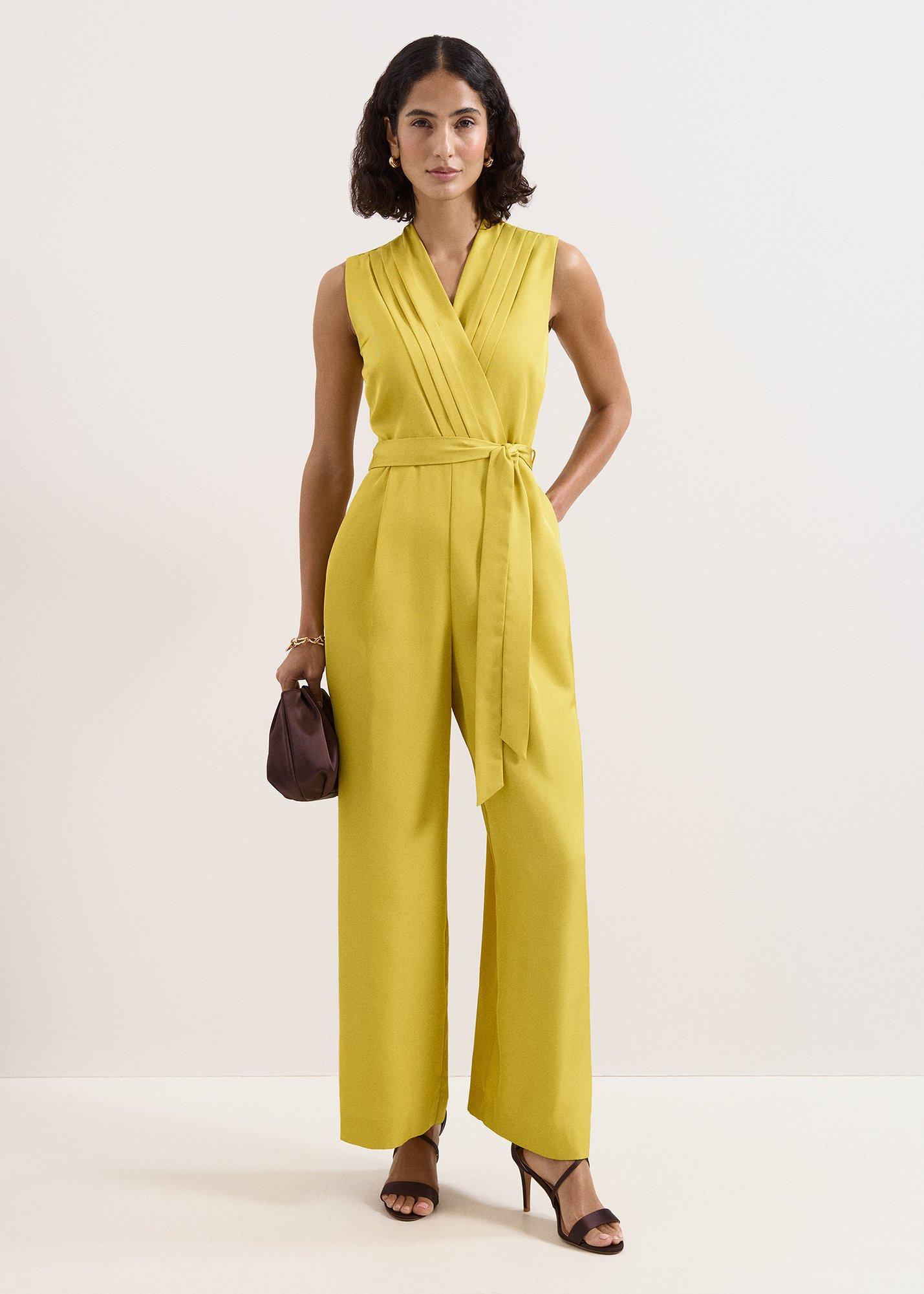 Taylor Satin Twill Wrap Jumpsuit