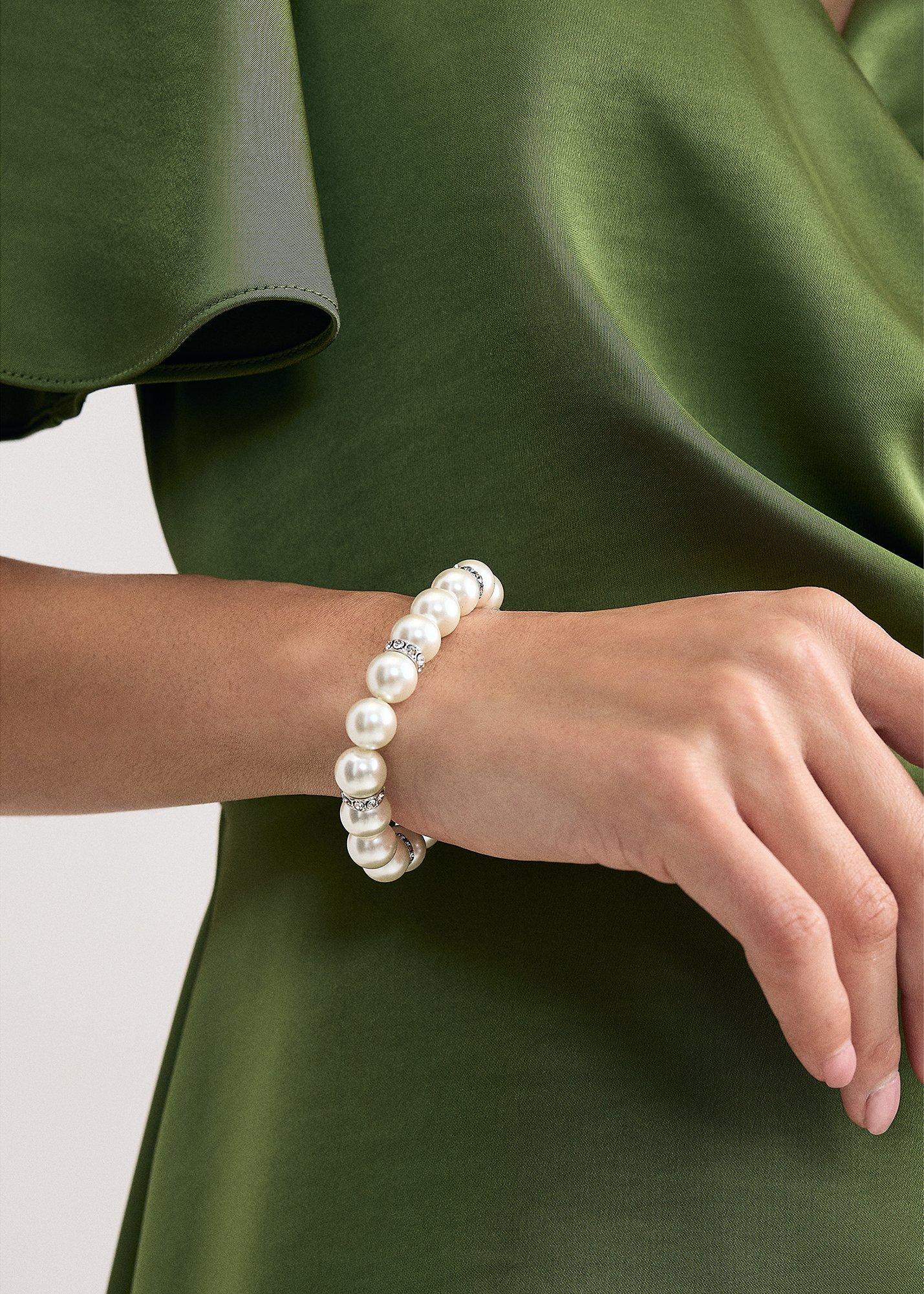Sparkle and Pearl Stretch Bracelet