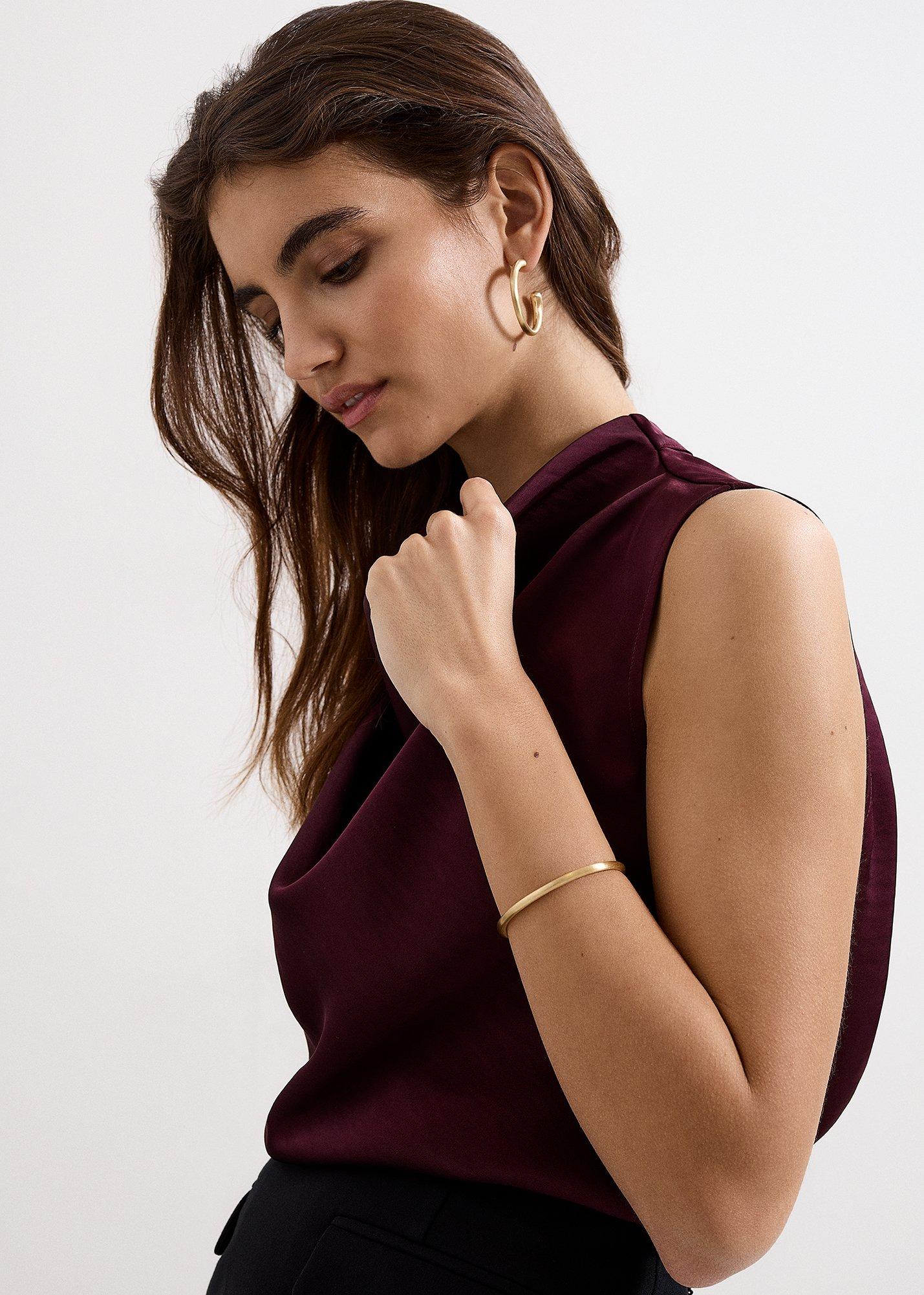 Gold Matte Cuff Bracelet
