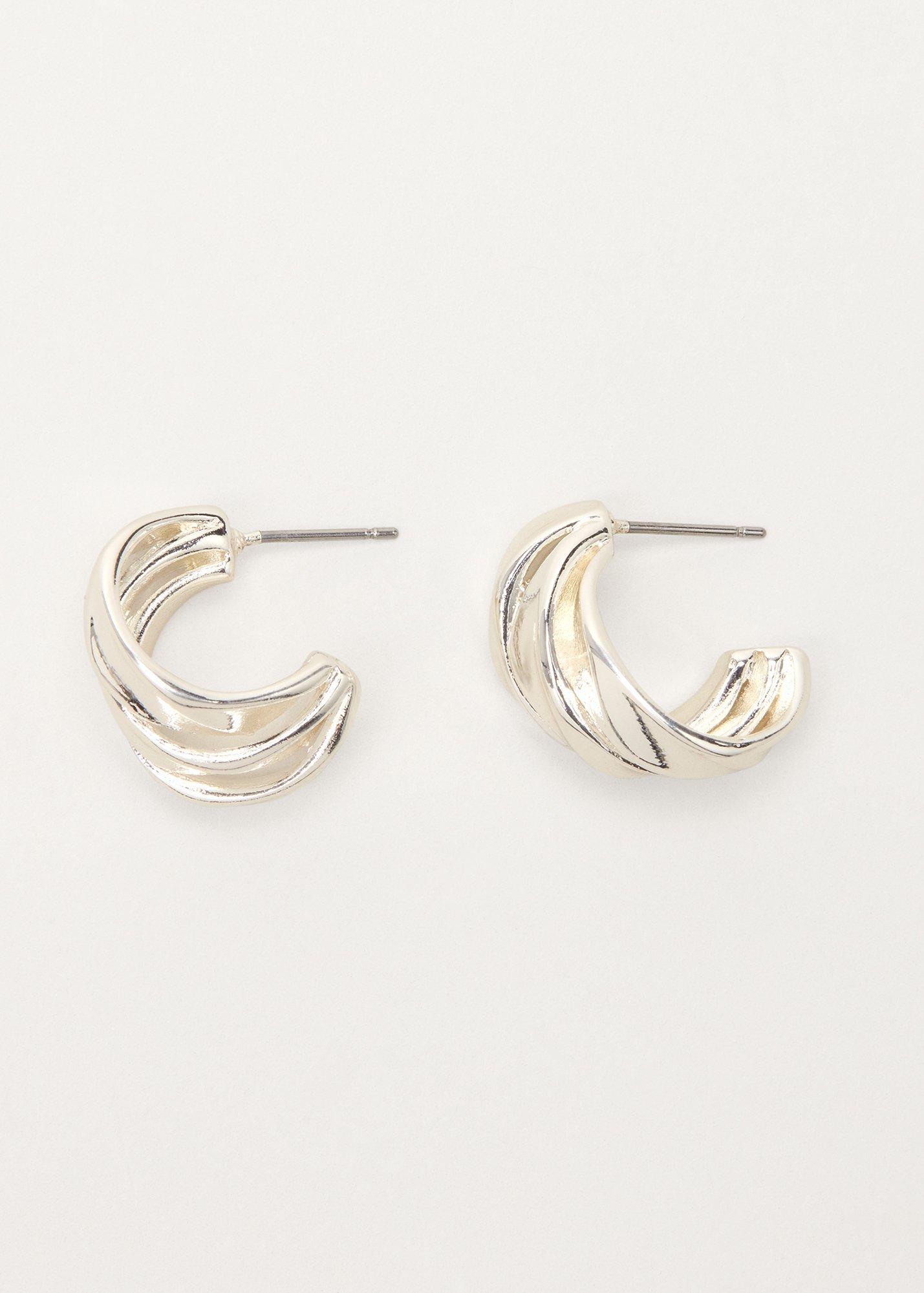 Silver Triple Hoop Earring
