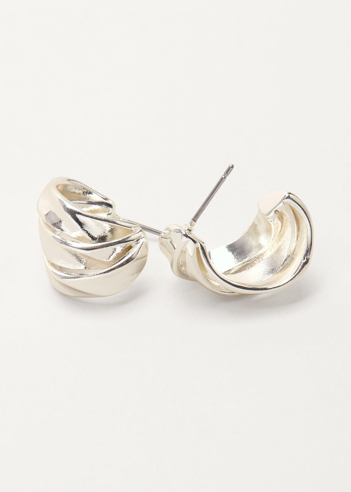 Silver Triple Hoop Earring