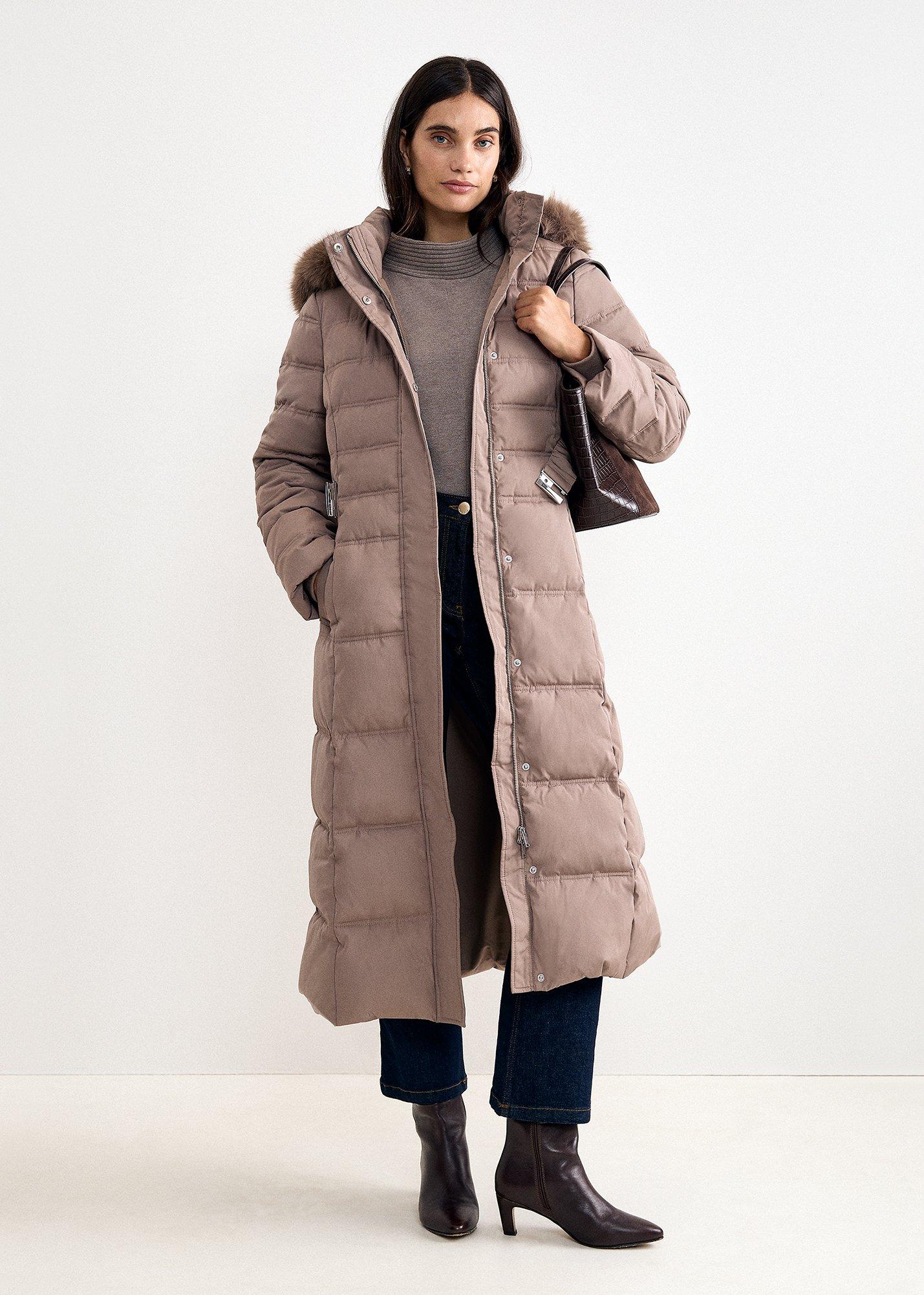 Petite Dixie Long Fur Hood Puffer 