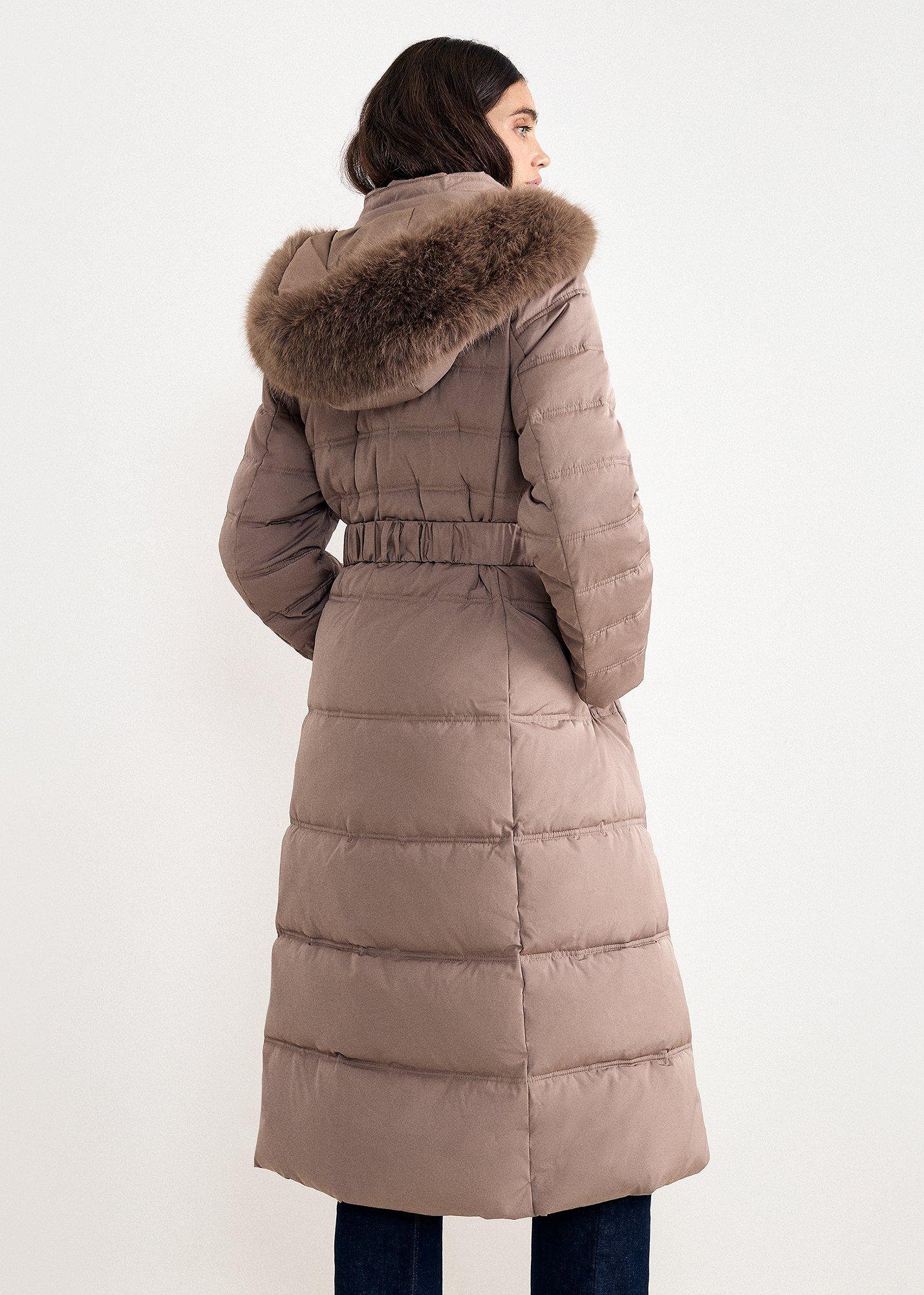 Petite Dixie Long Fur Hood Puffer 