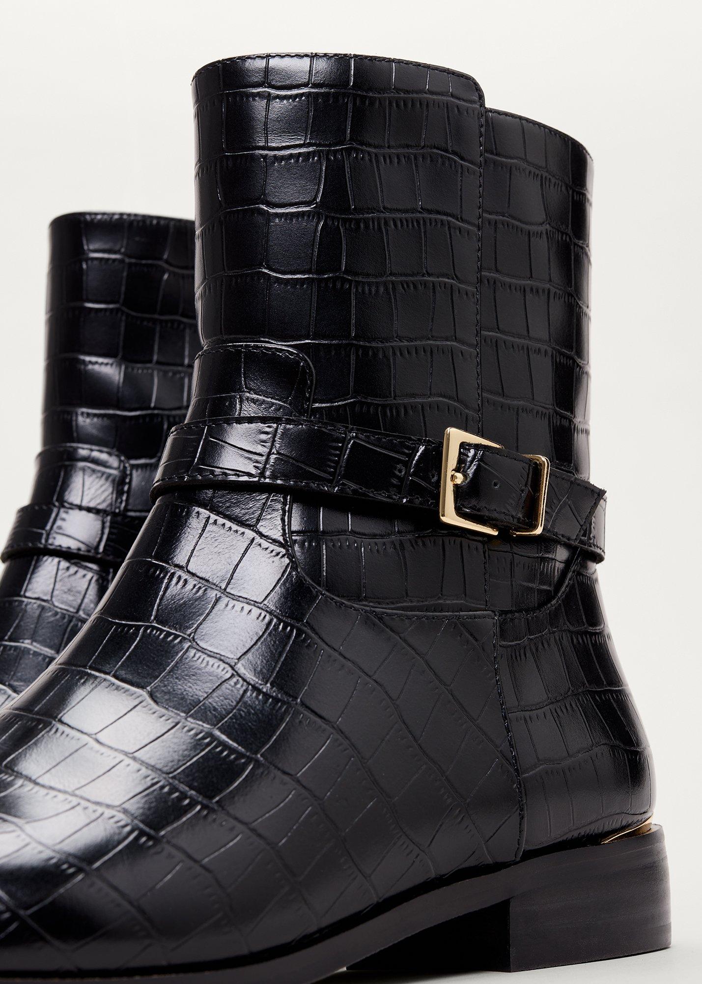 leather-textured-flat-ankle-boot