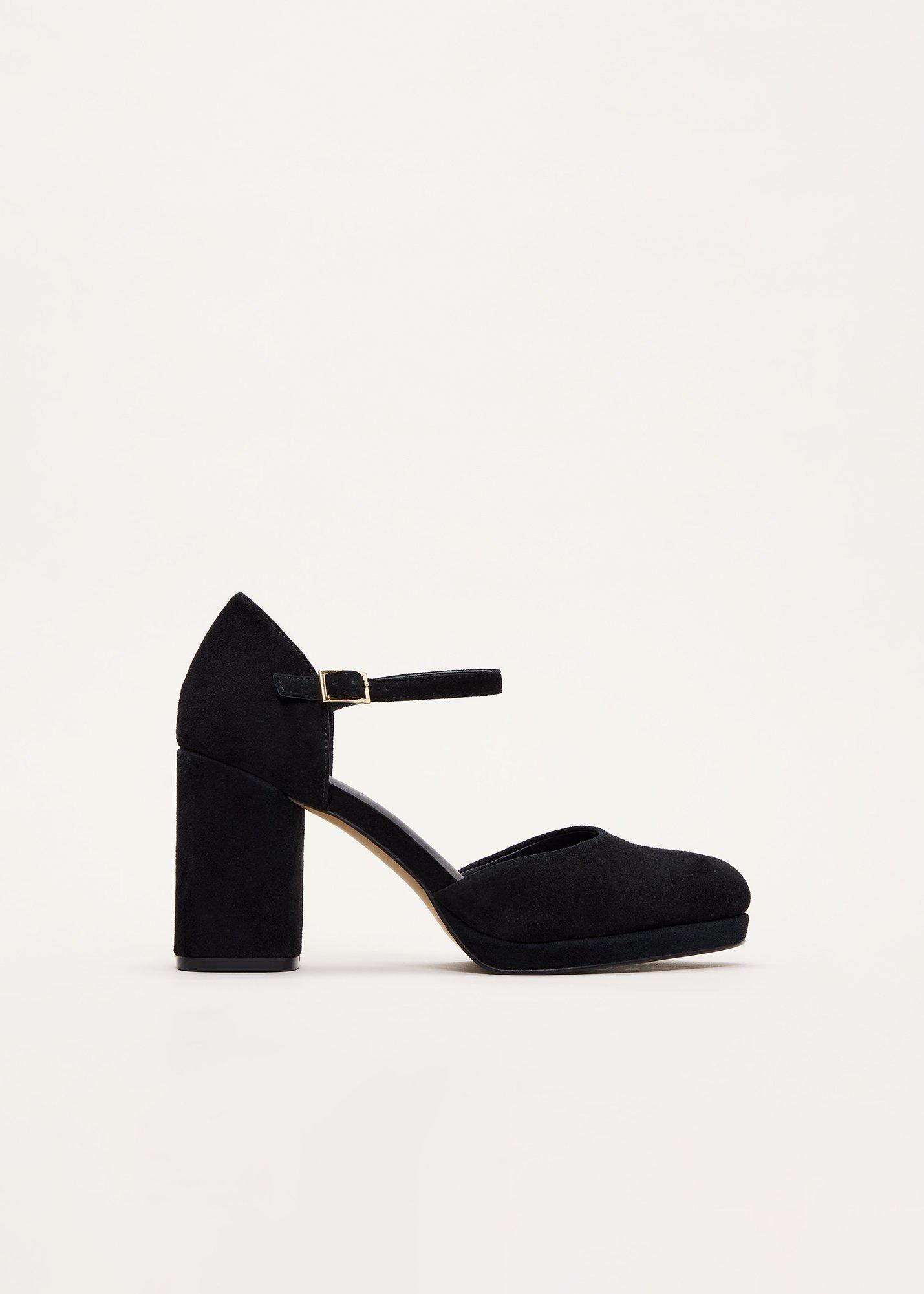 Black Suede Platform Shoes