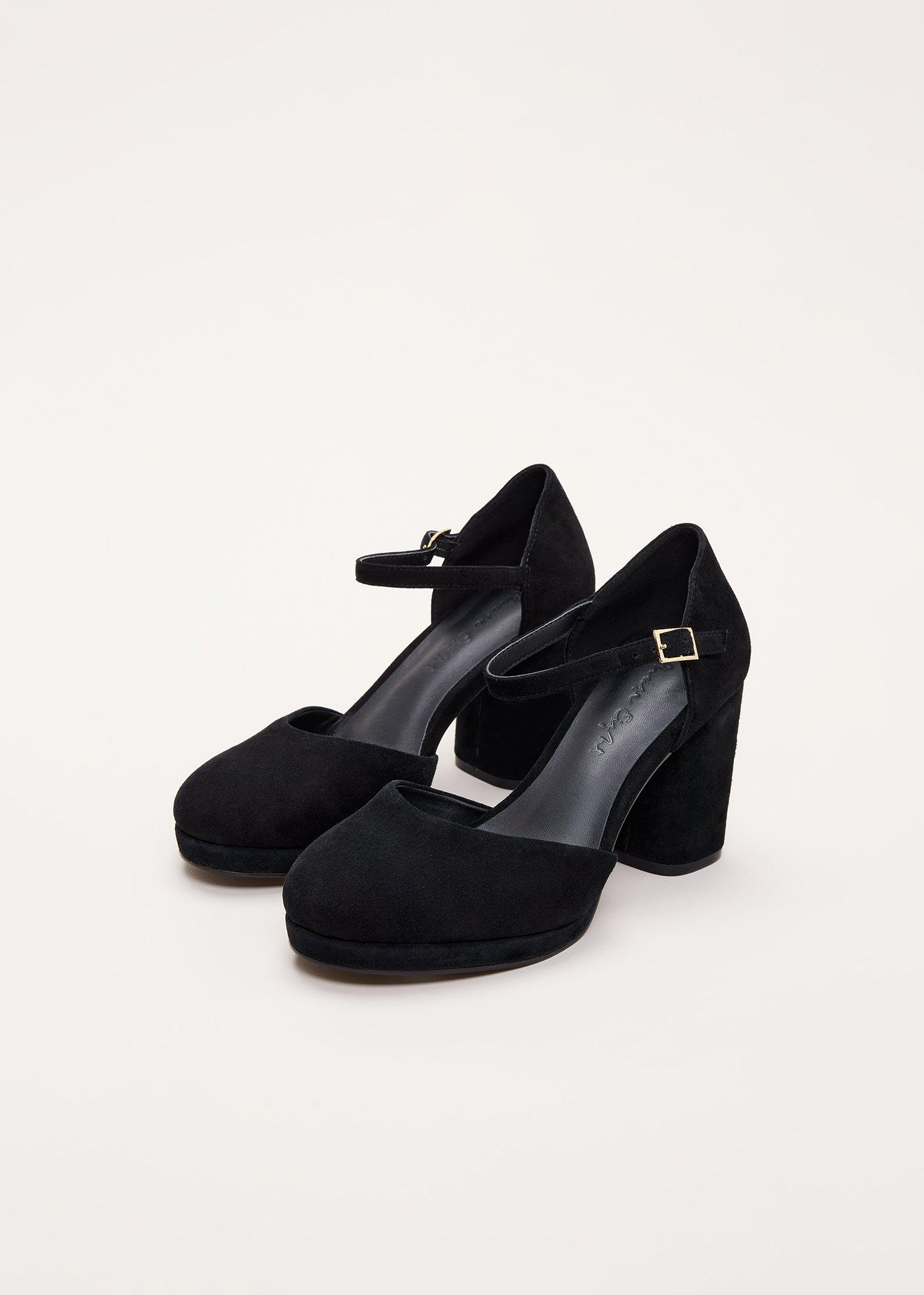 Black Suede Platform Shoes