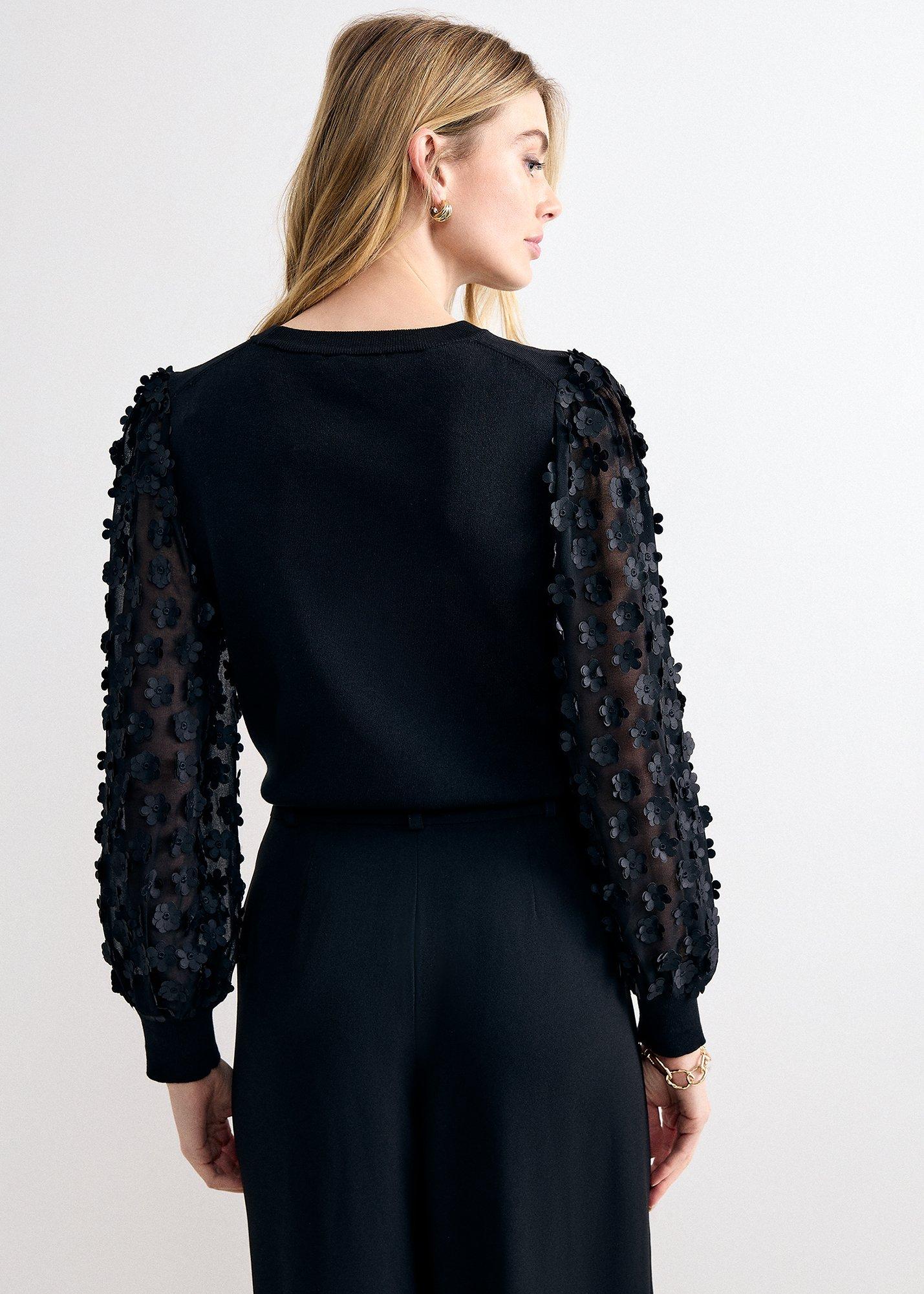 Auren Floral Applique Sleeved Jumper