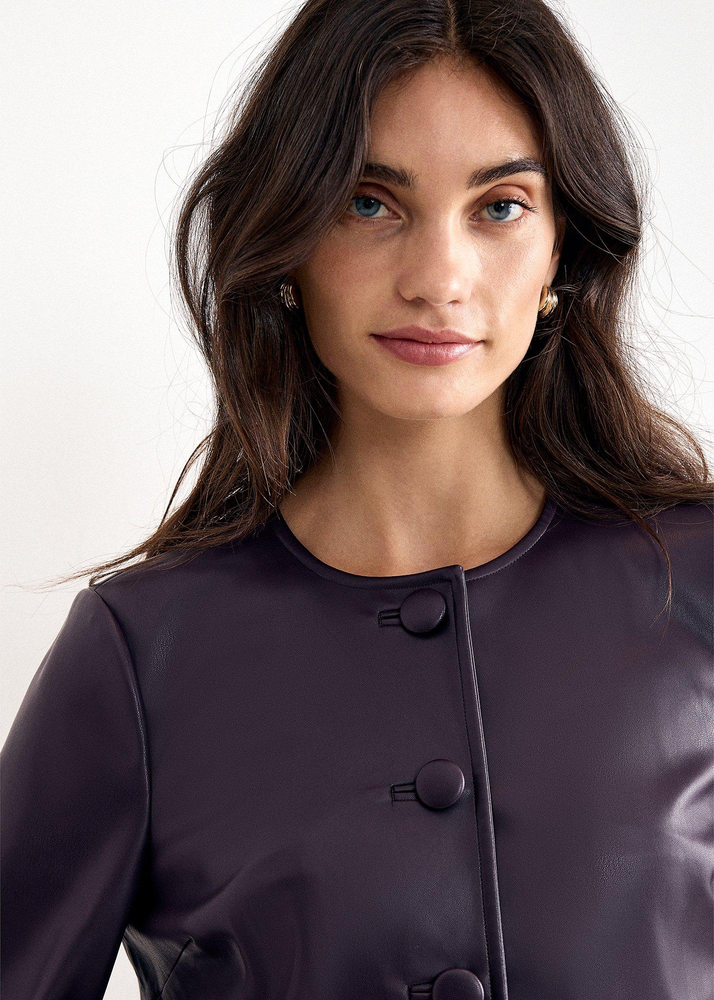 malina-pu-collarless-jacket