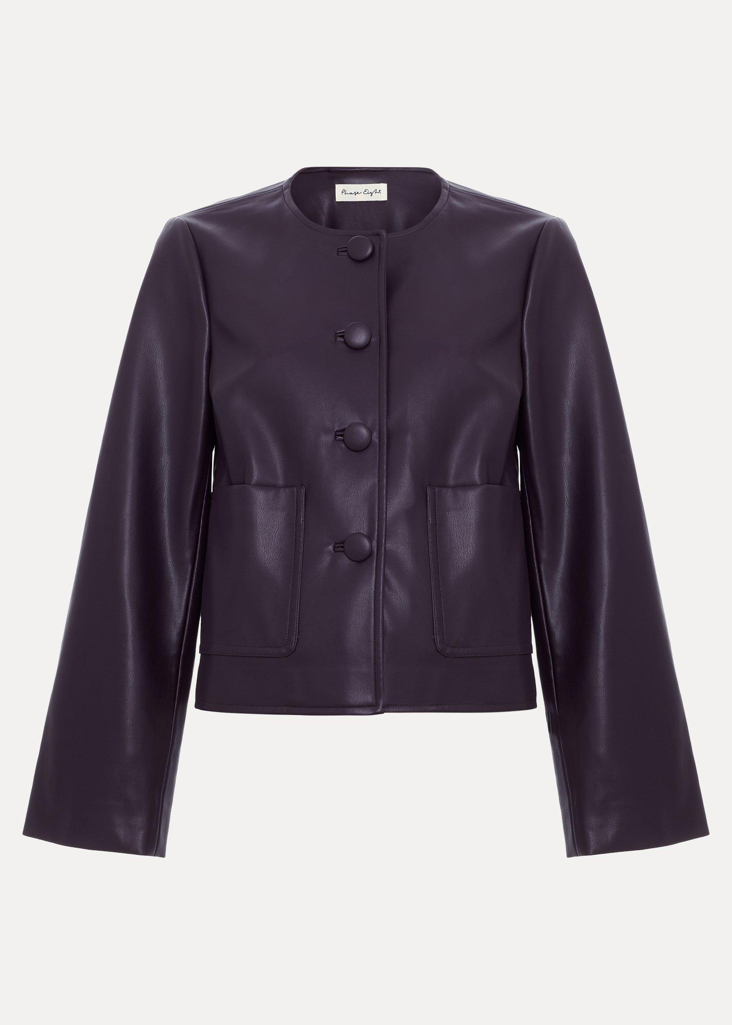 malina-pu-collarless-jacket