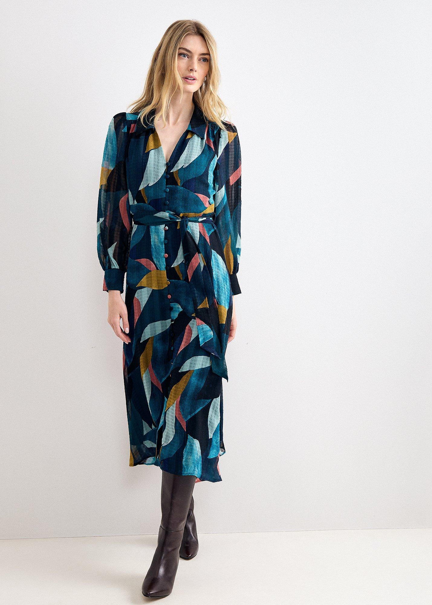 catalina-abstract-petal-print-shirt-dress