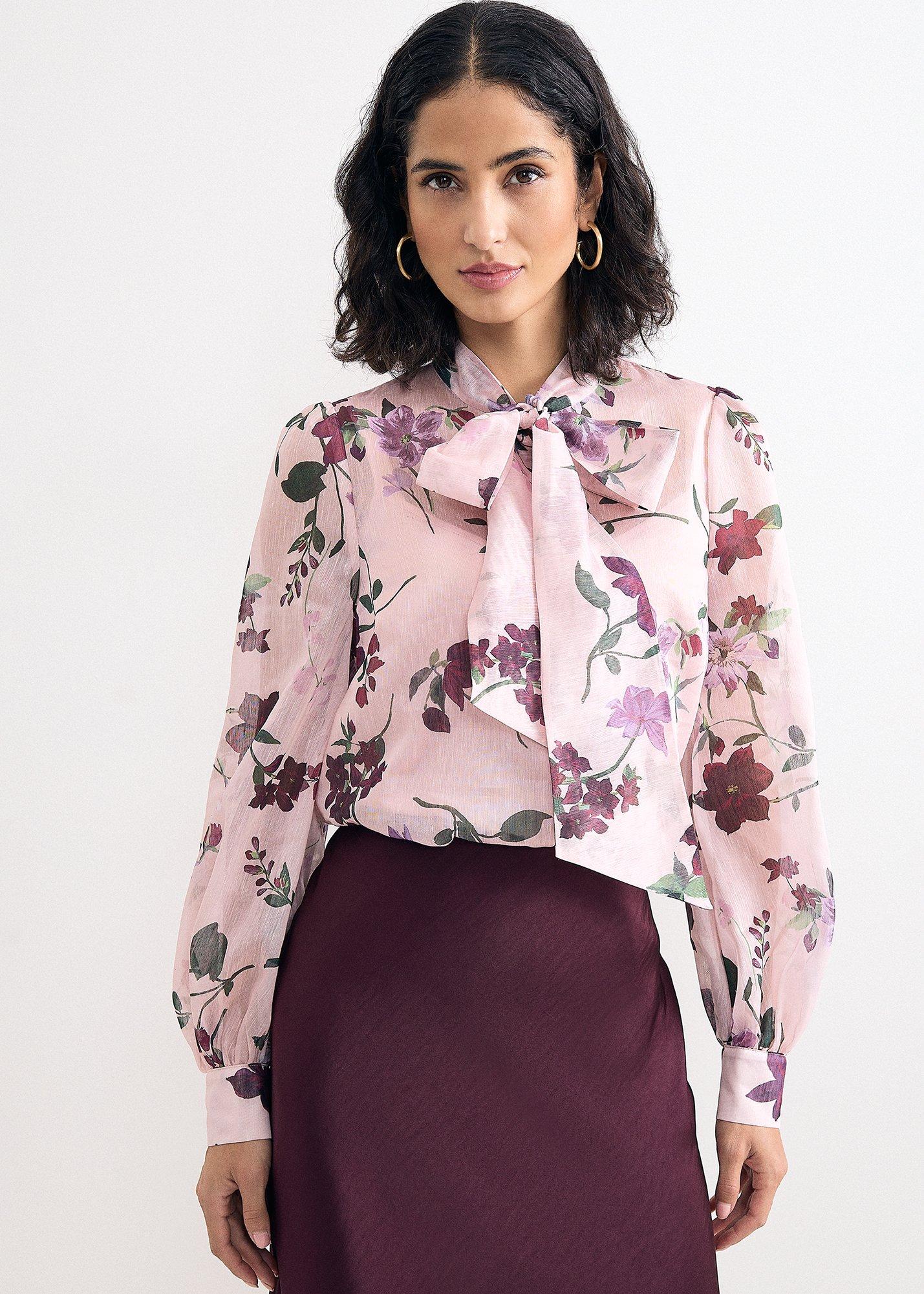 Estelle Floral Pussybow Blouse 