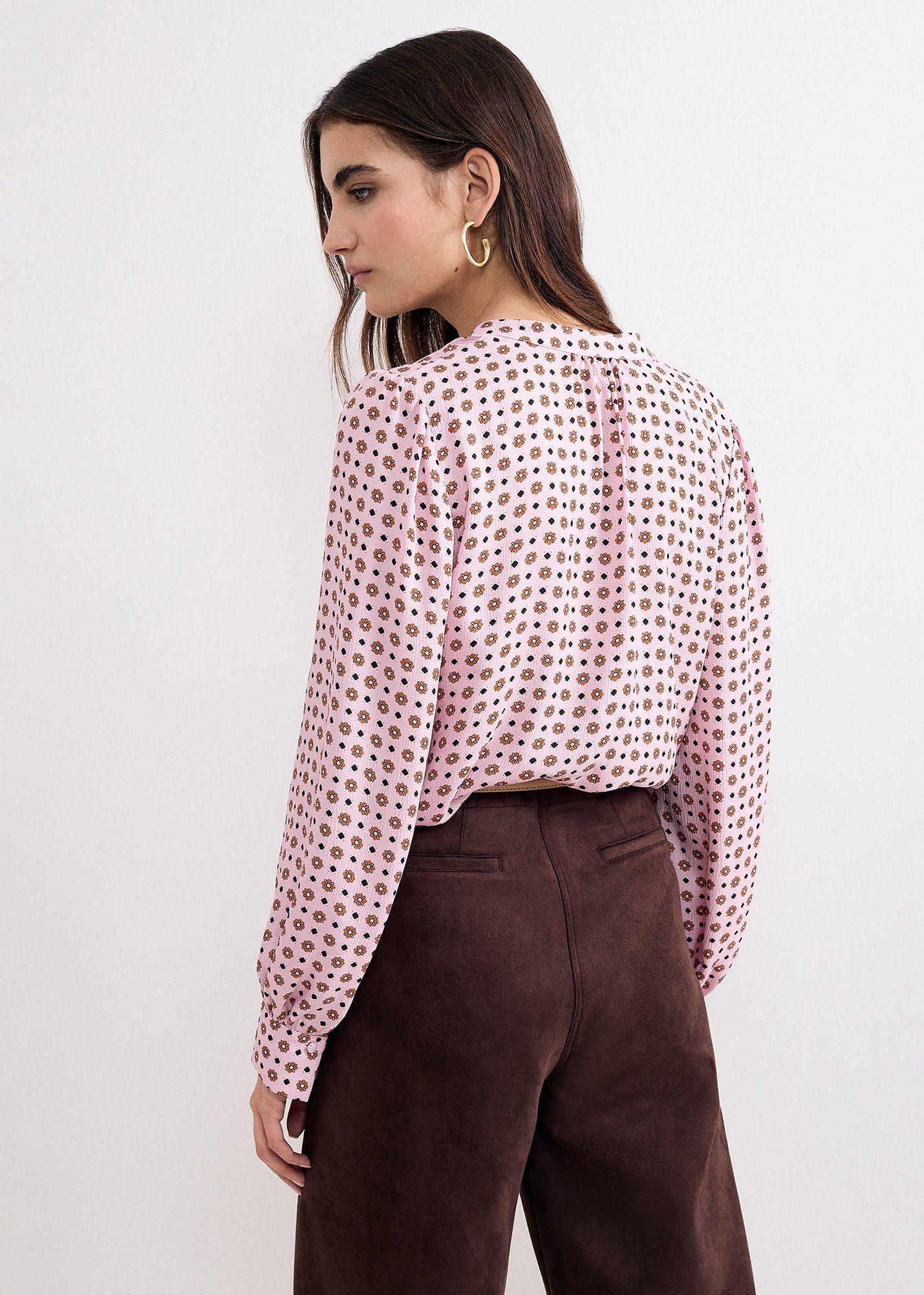 Arabella Long Sleeve Printed Blouse 