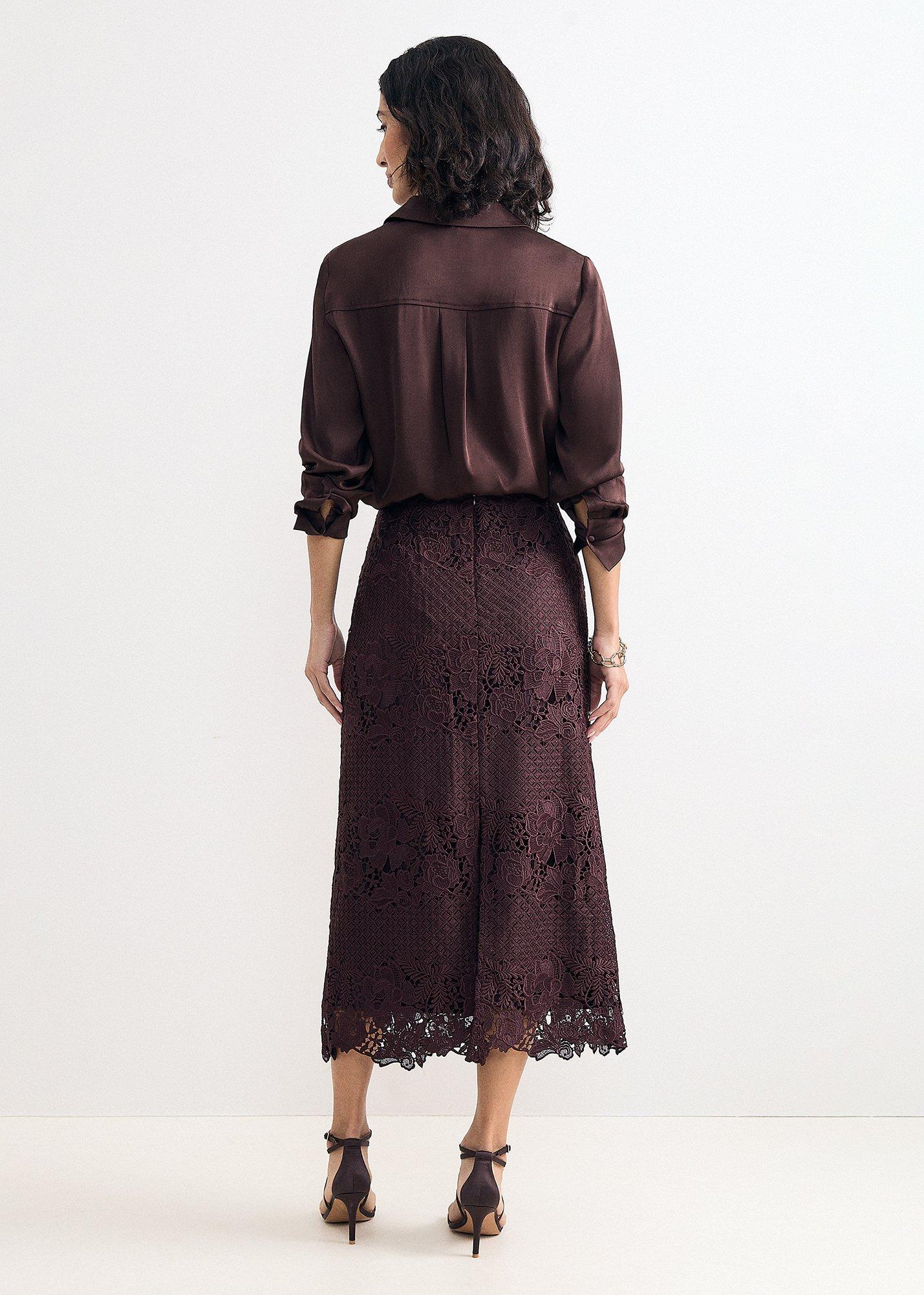 Suzie Lace Pencil Midi Skirt 