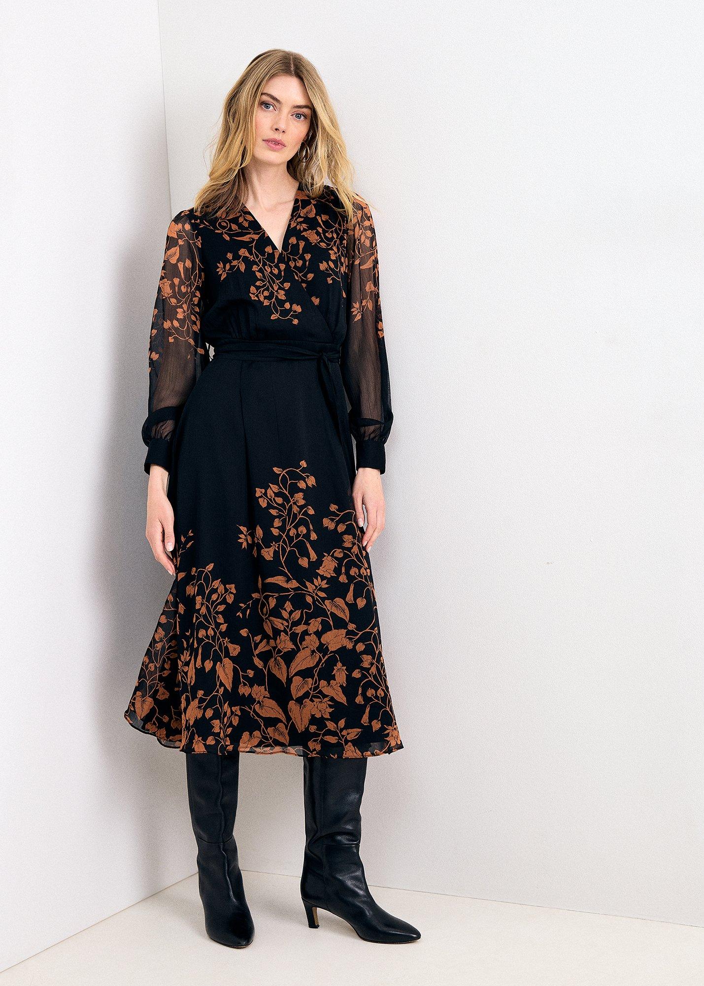 Arema Print Wrap Dress