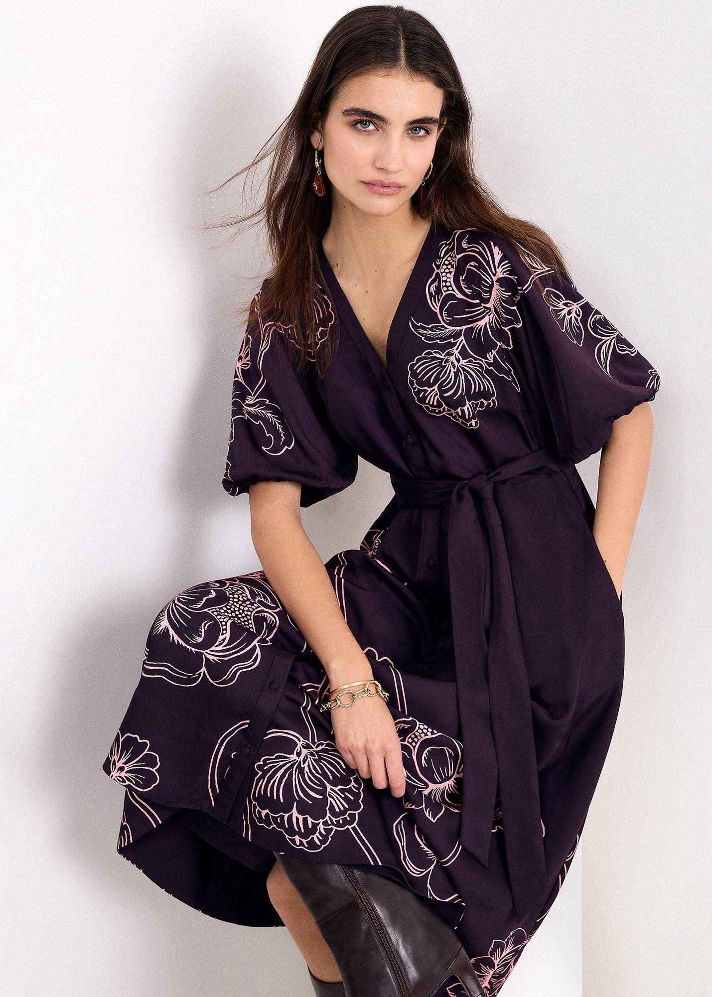 Mabel Print Midi Dress