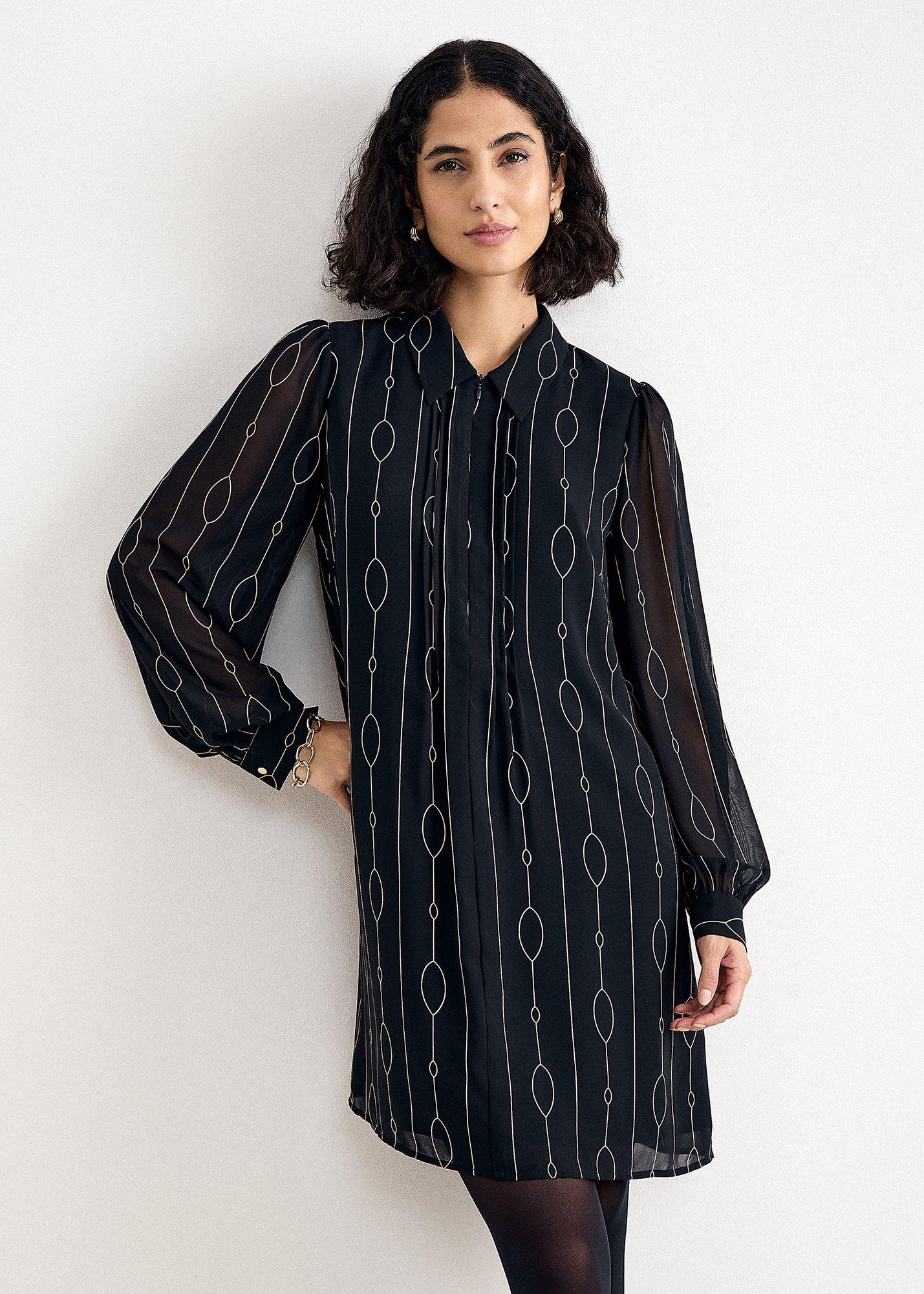 Candice Geo Long Sleeved Mini Dress