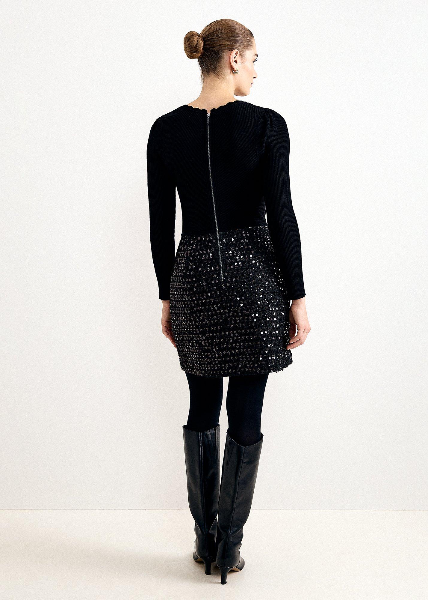 Gloria Textured Skirt Dress