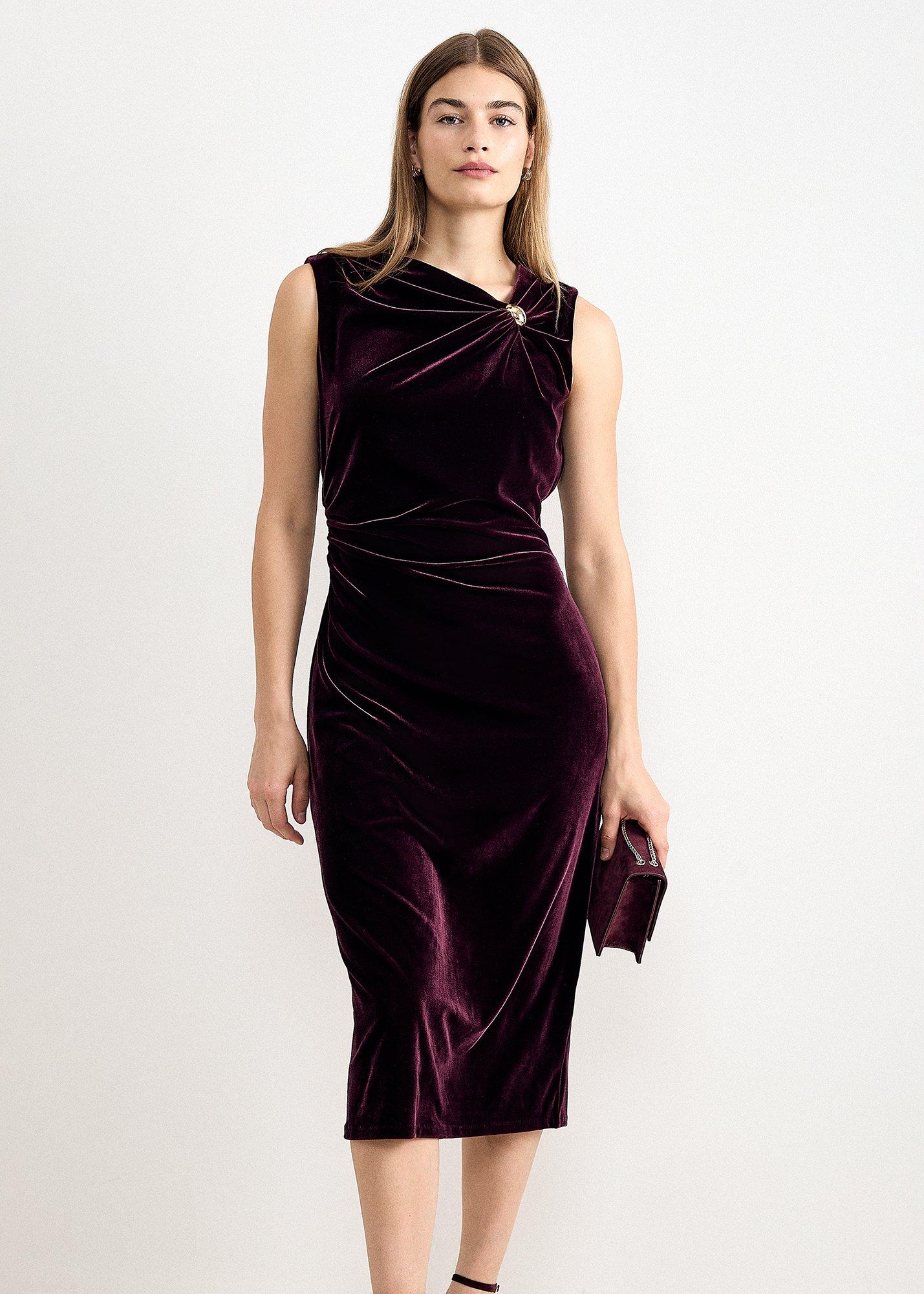 Bella Velvet Ruched Mini Dress