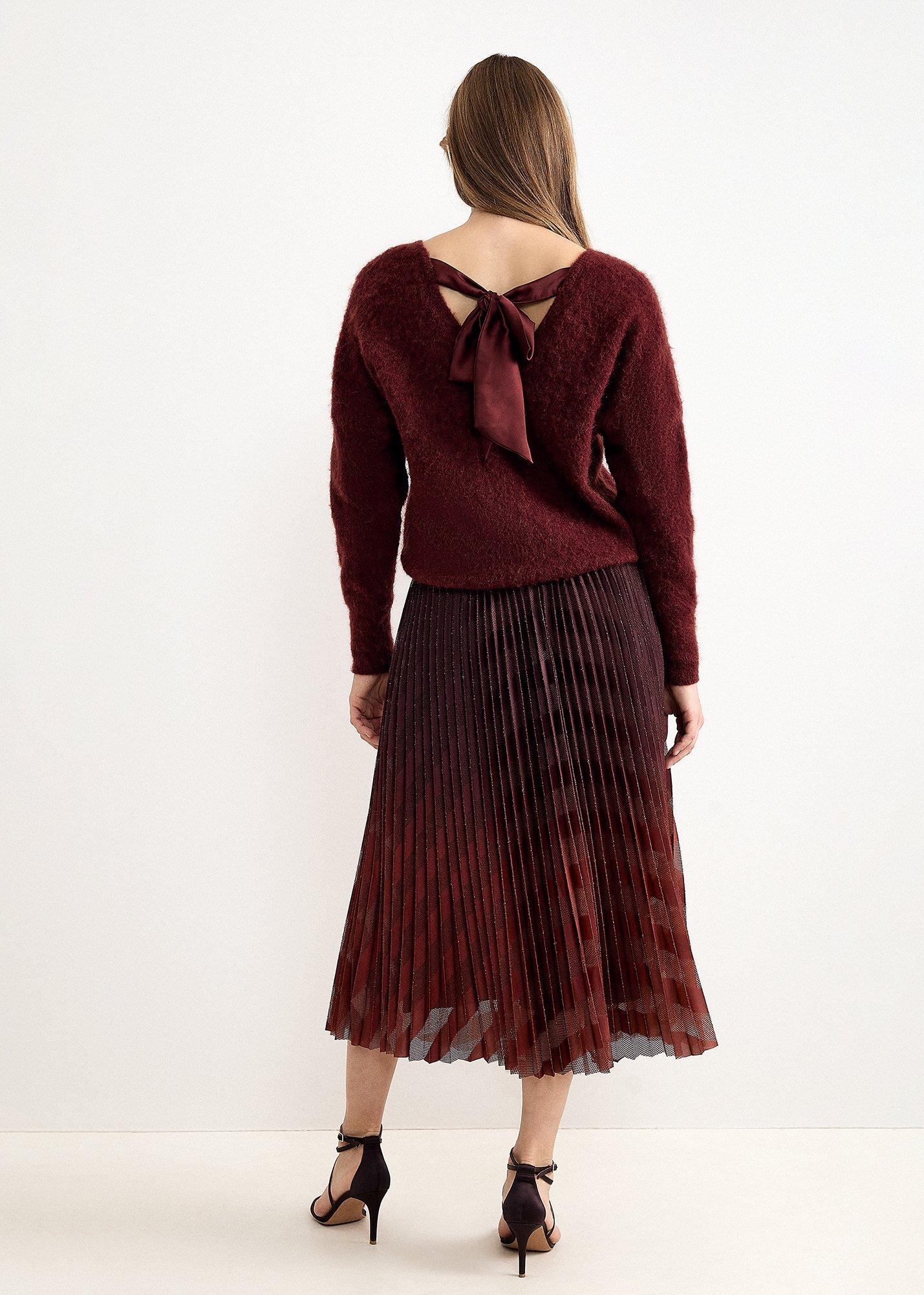 Gia Ombr&eacute; Pleated Midi Skirt