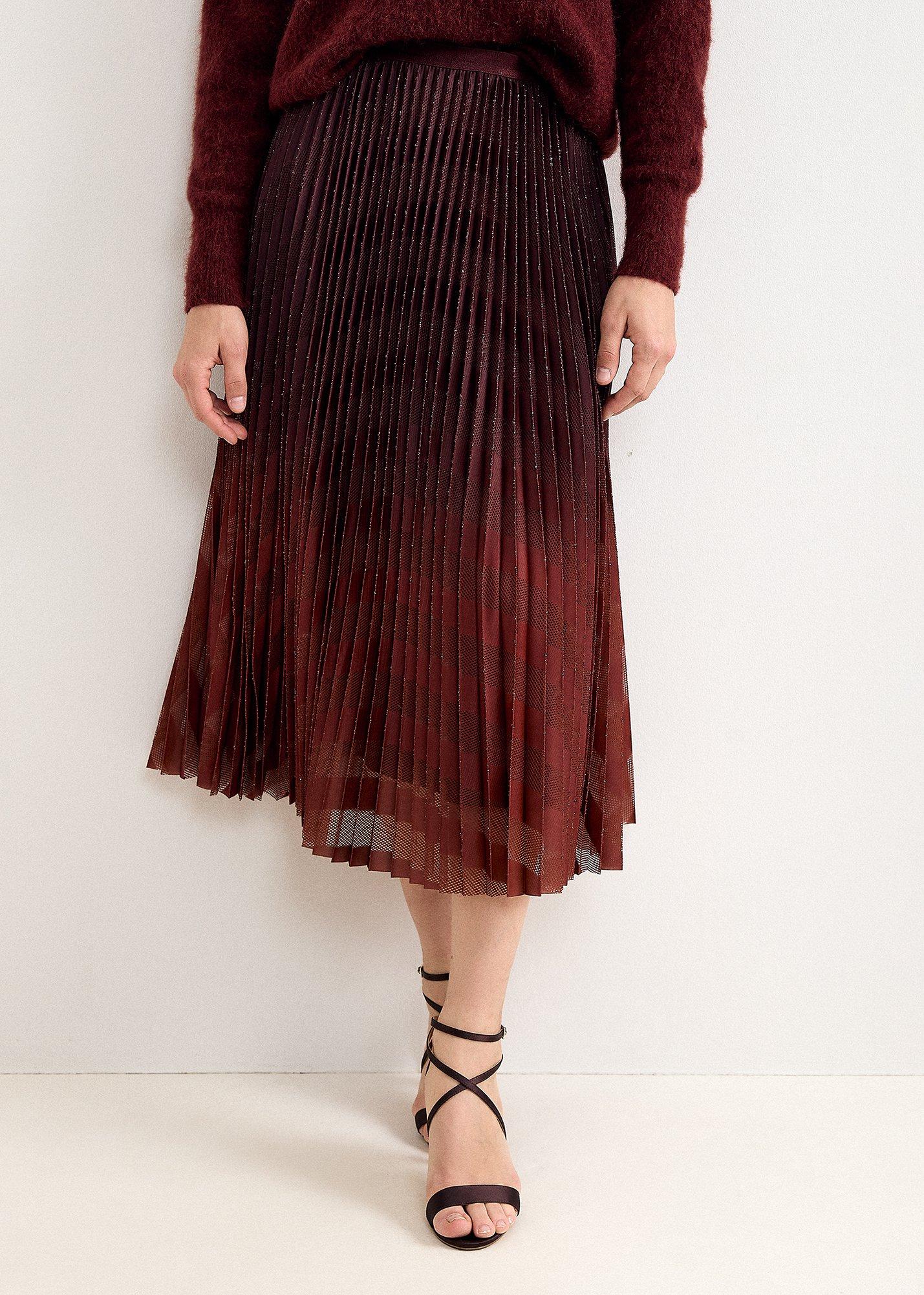${product-id}-Gia Ombr&eacute; Pleated Midi Skirt -Multi-Coloured-${view-type}