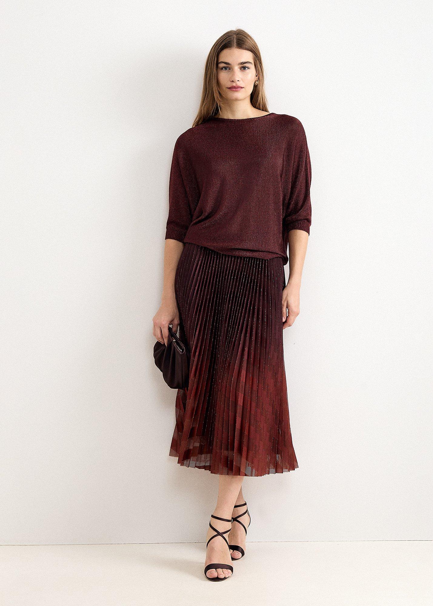 ${product-id}-Gia Ombr&eacute; Pleated Midi Skirt -Multi-Coloured-${view-type}
