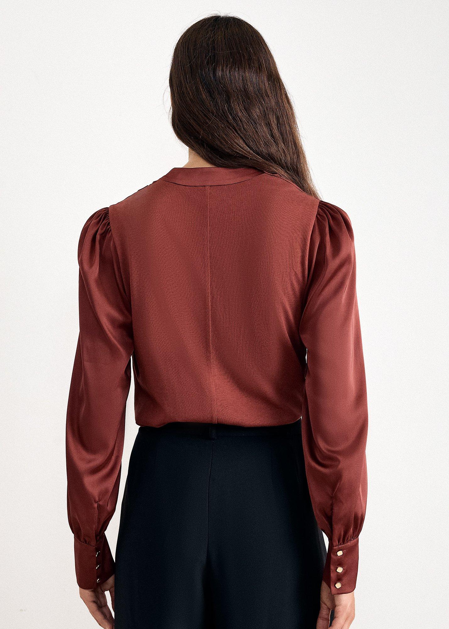 Naomi Cowl Neck Satin Front Top