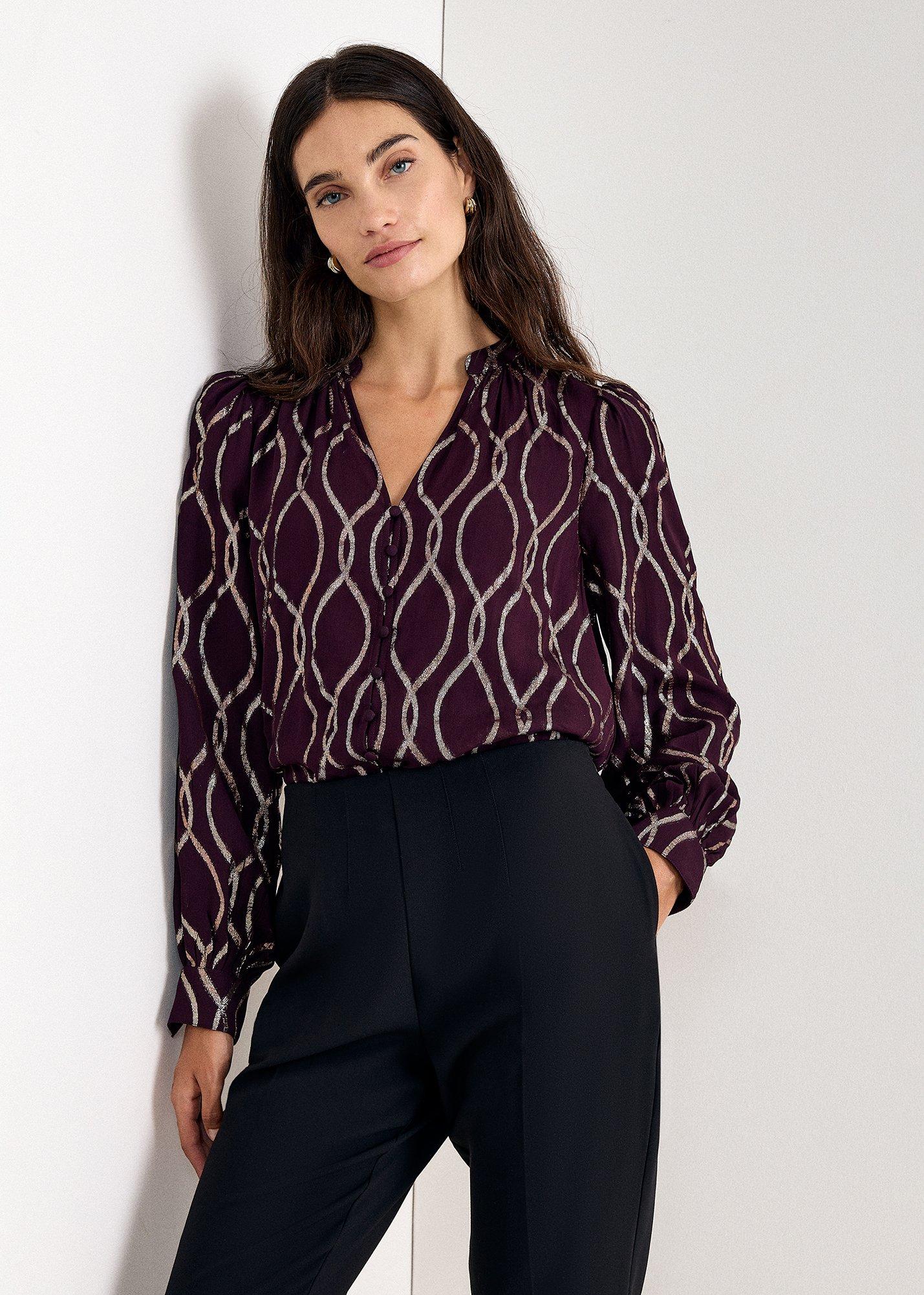 Kayleigh Abstract Metallic Top