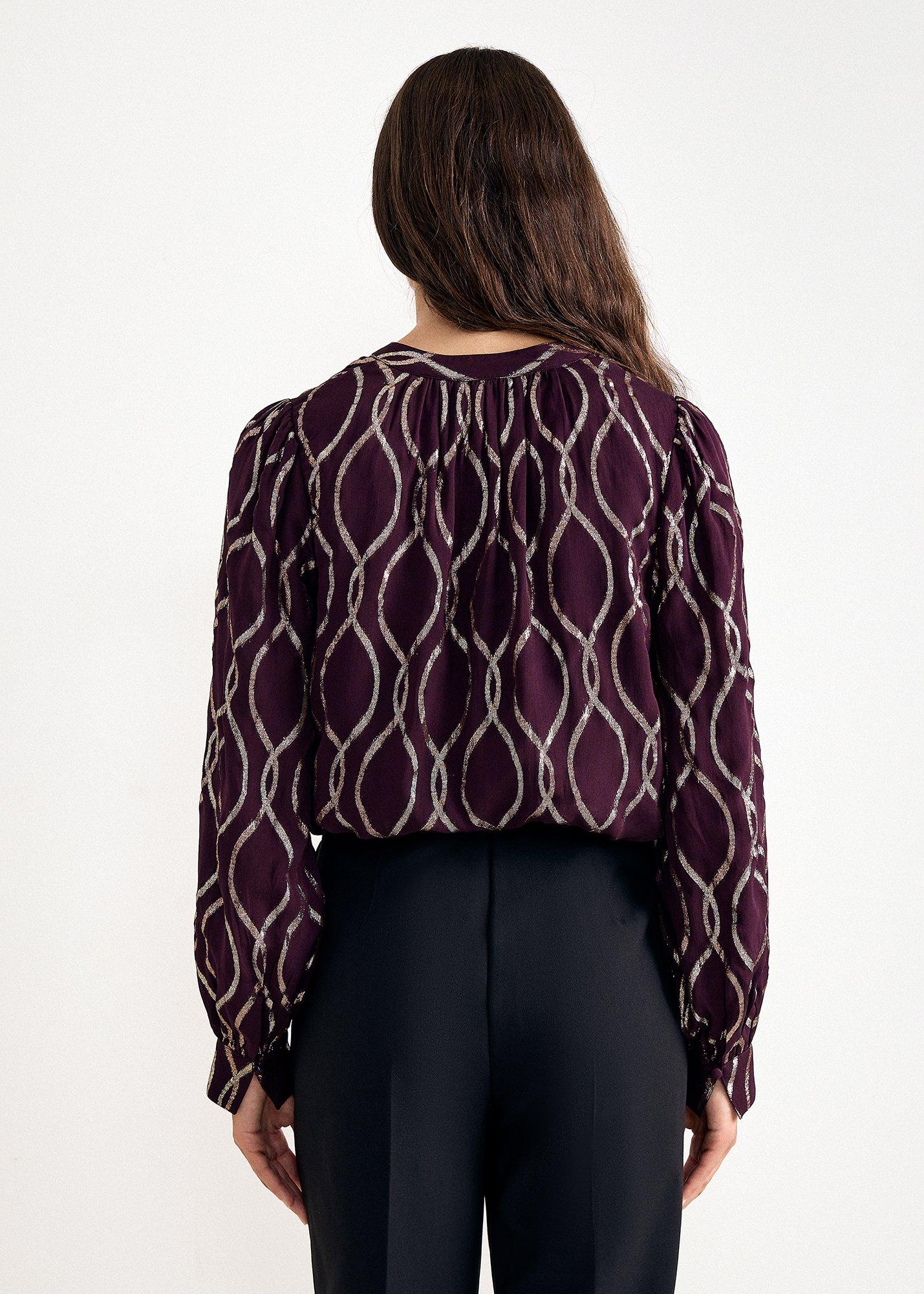Kayleigh Abstract Metallic Top