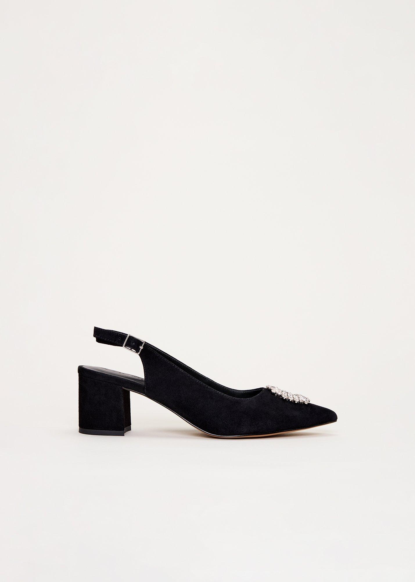 Sparkle Slingback Block Heel Shoes