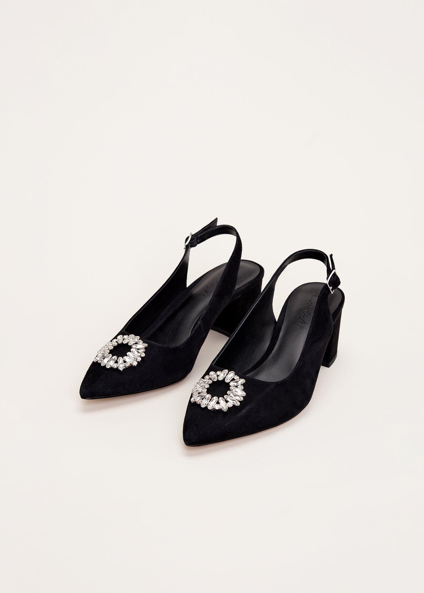 Sparkle Slingback Block Heel Shoes